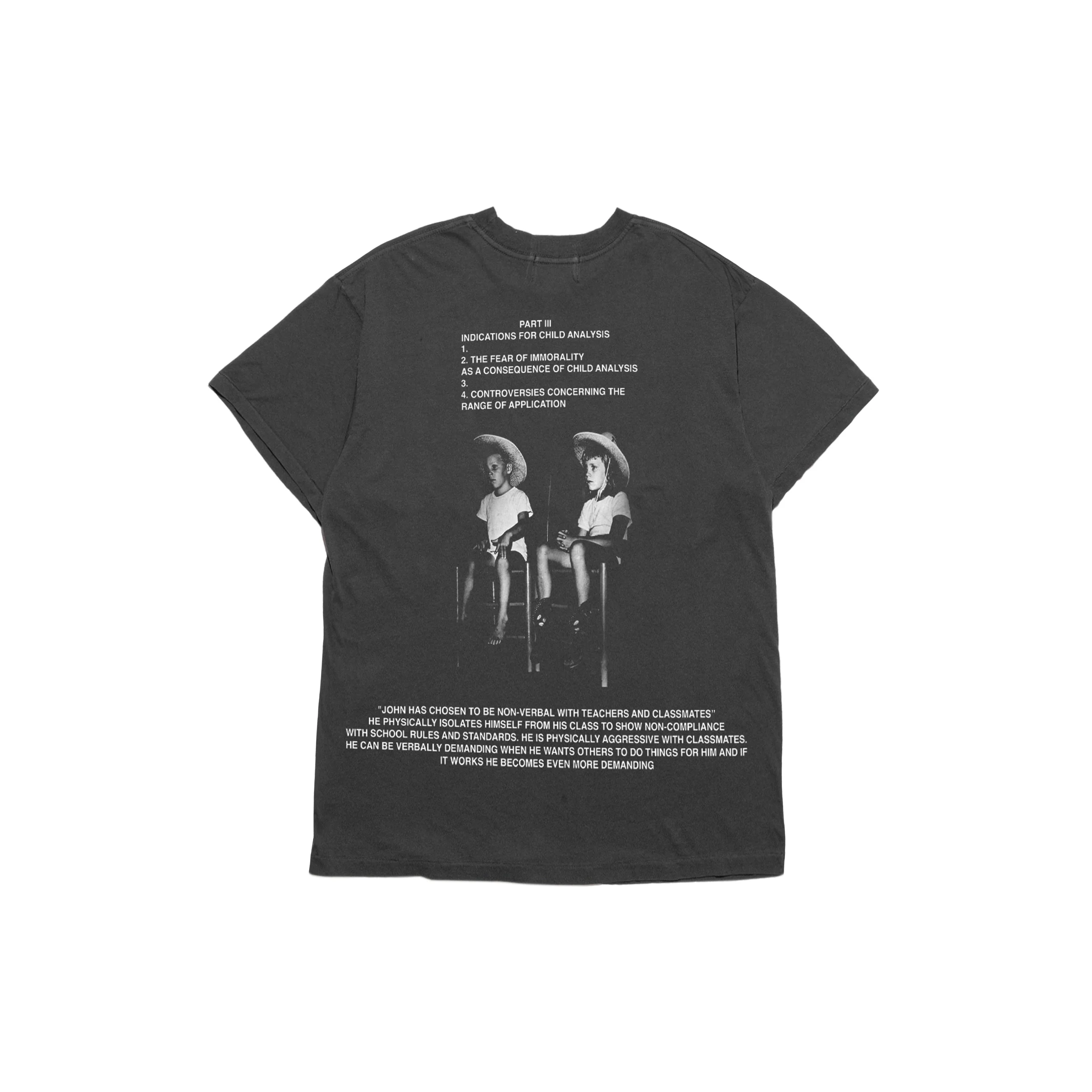 Abnormalities In Eye Contact T-shirt (Faded Black) - Image 2