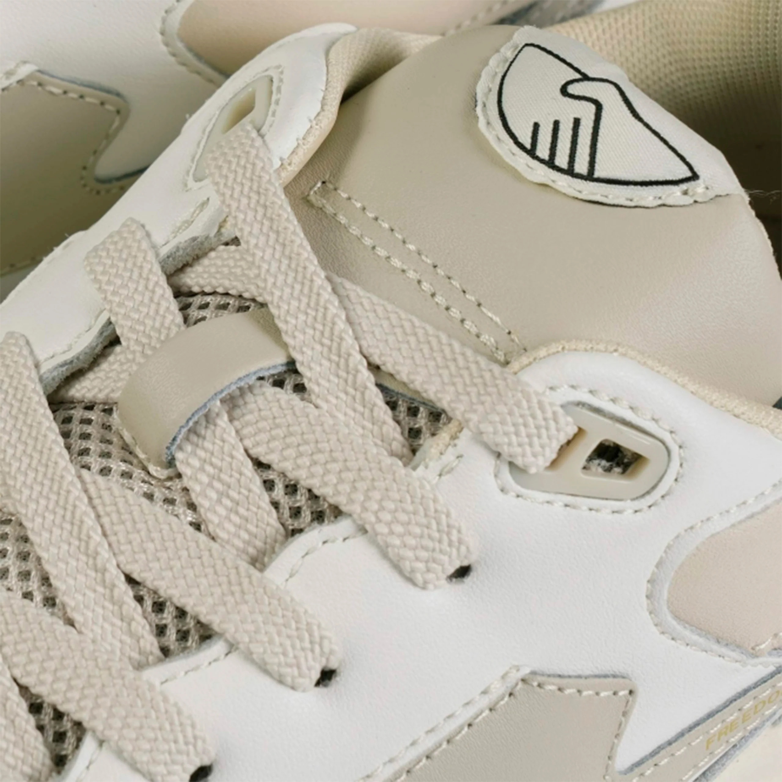 Amiel S-Strike Leather Mix (White/Ecru) - Image 5