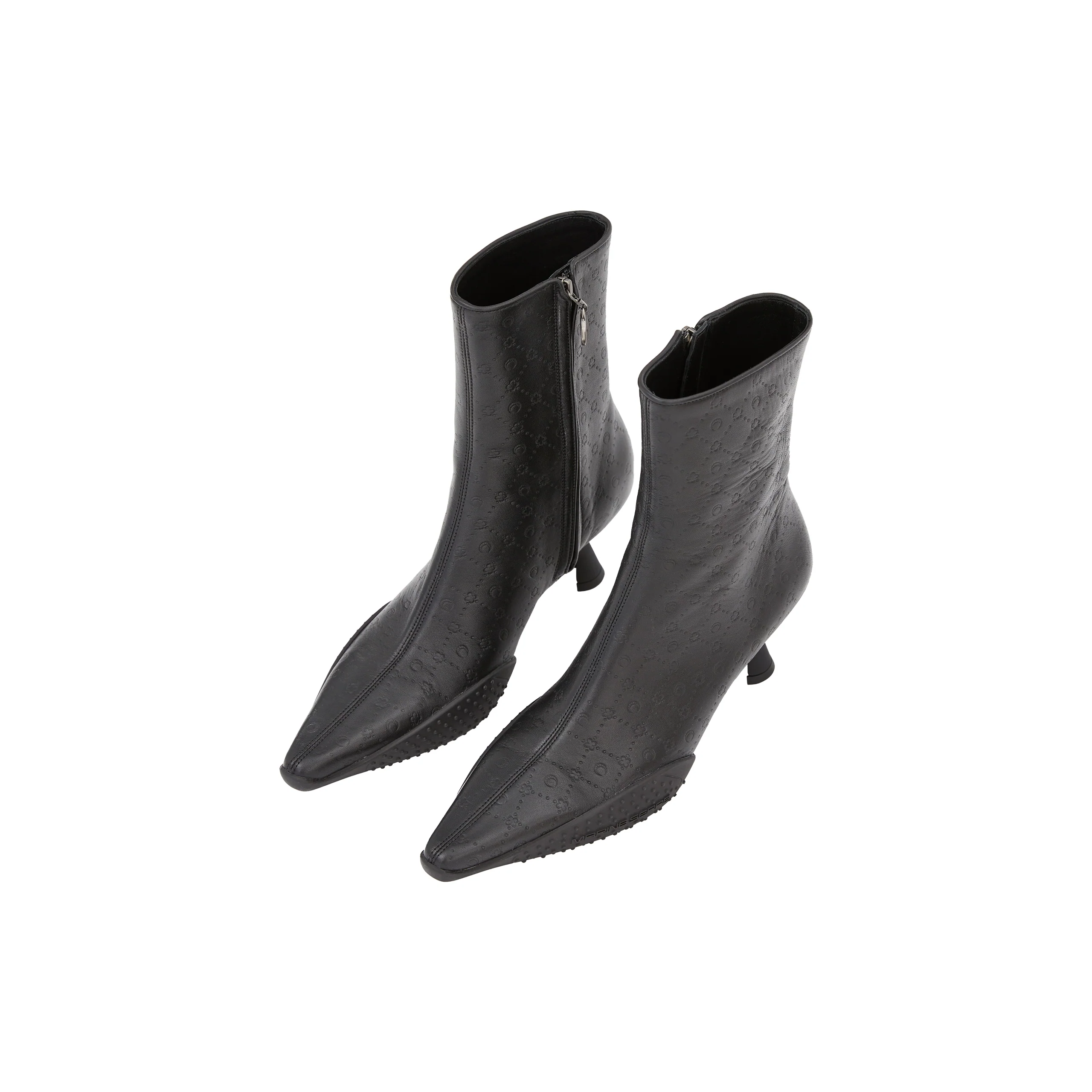 Leather Ankle Boots (Black) - Image 3