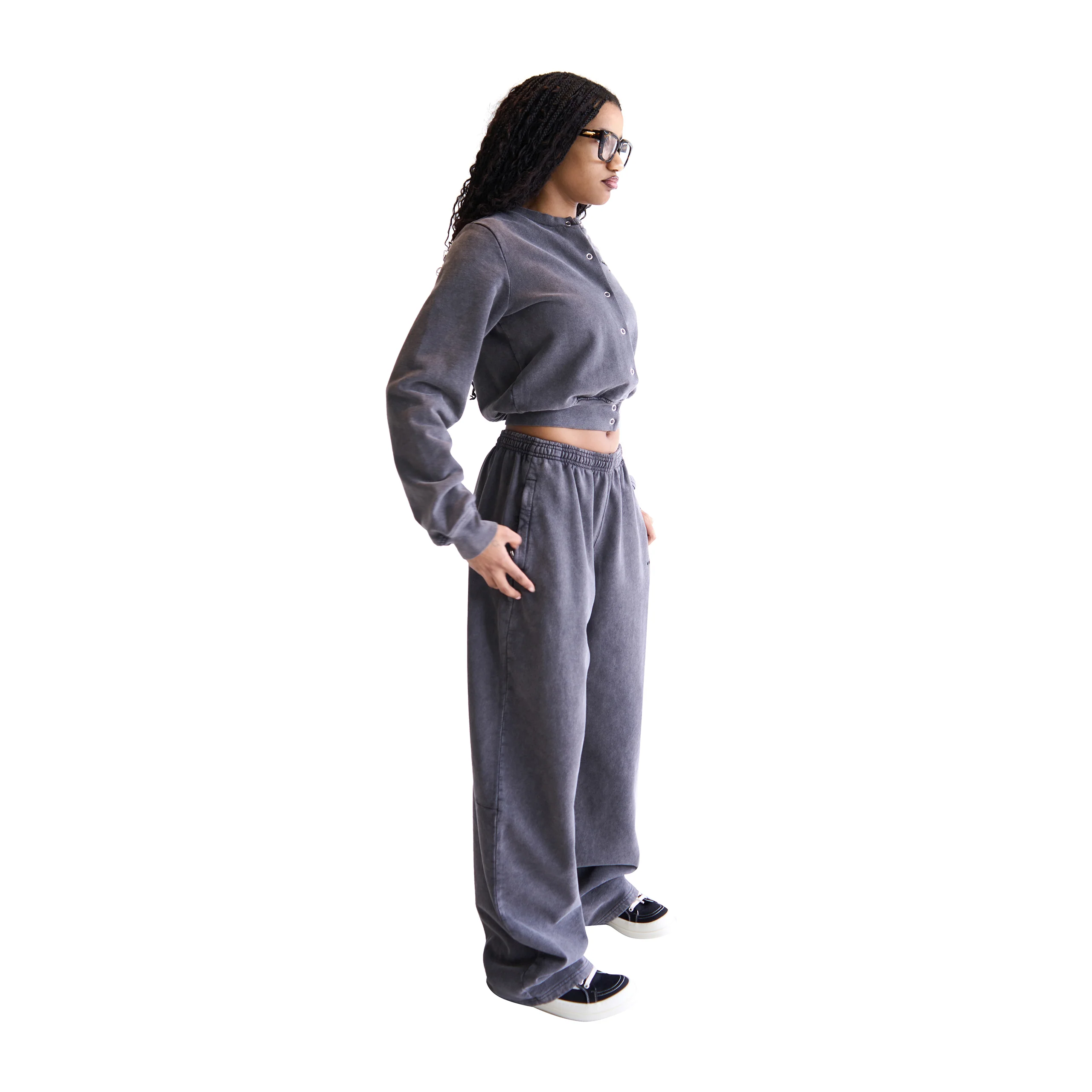 Articulated Leg Sweatpants (Washed Black) - Image 3