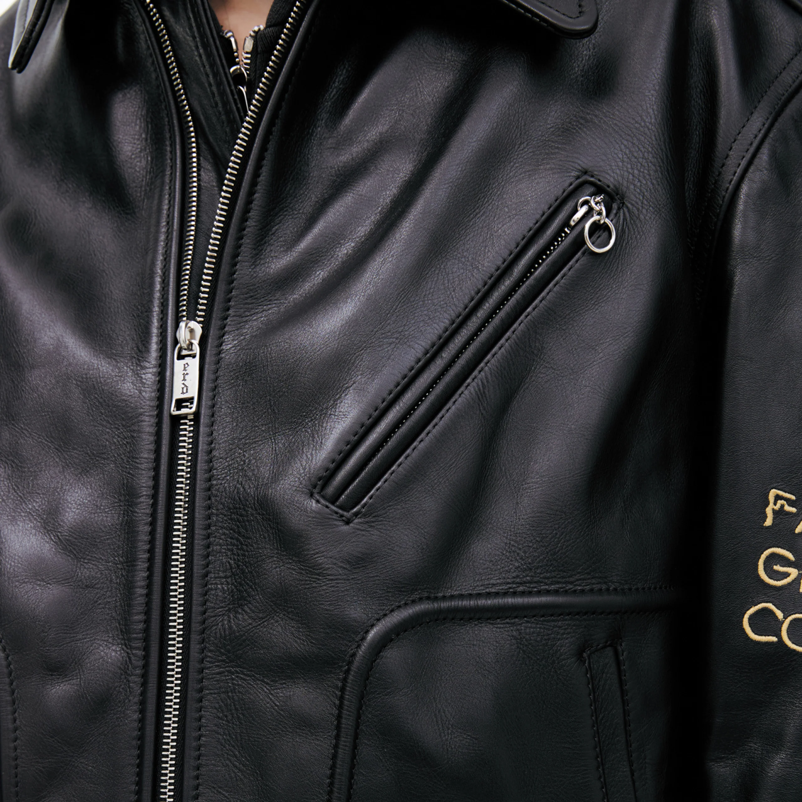 Fascio Combattimento Leather Jacket (Black) - Image 9