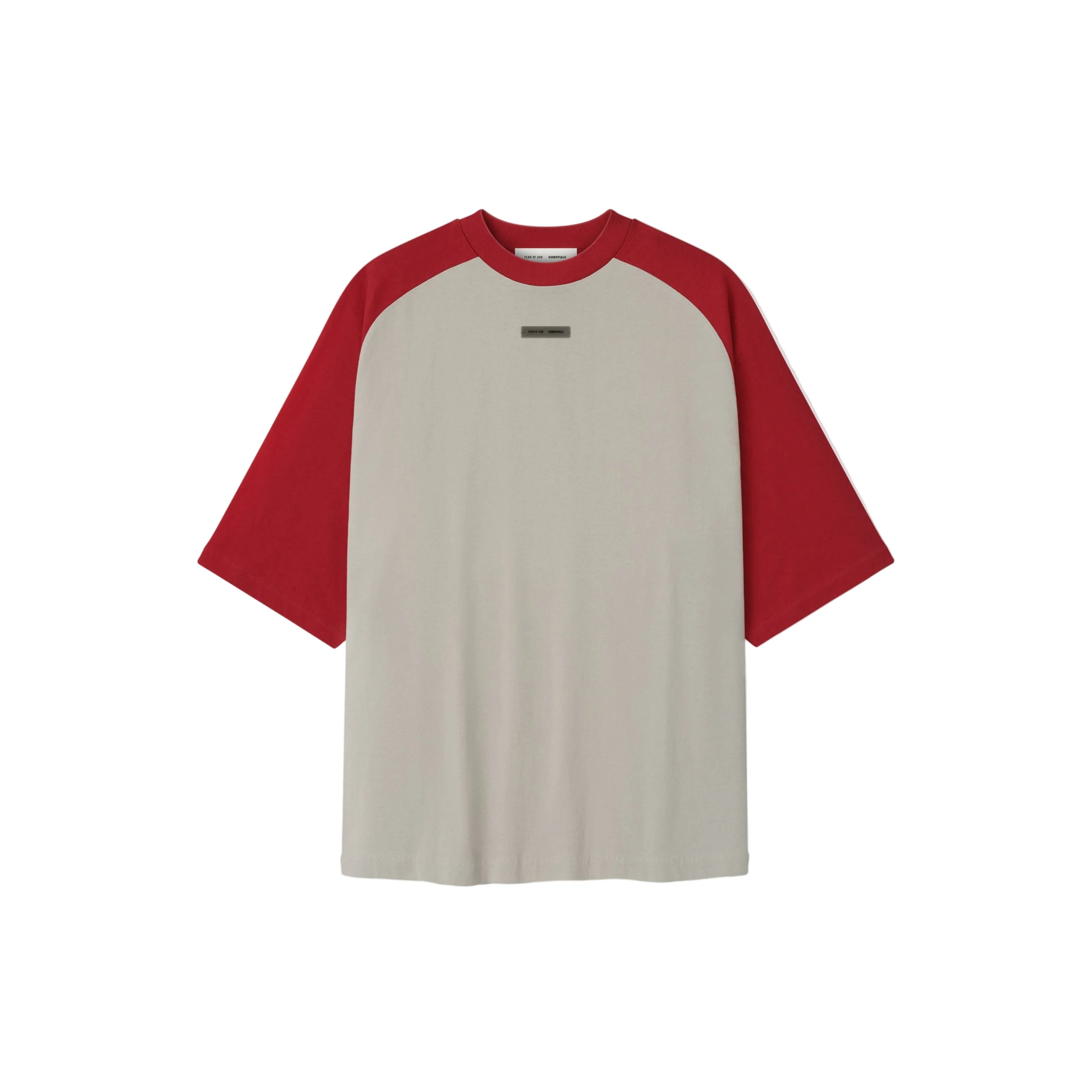Baseball Tee (Smoke Grey/Crimson)