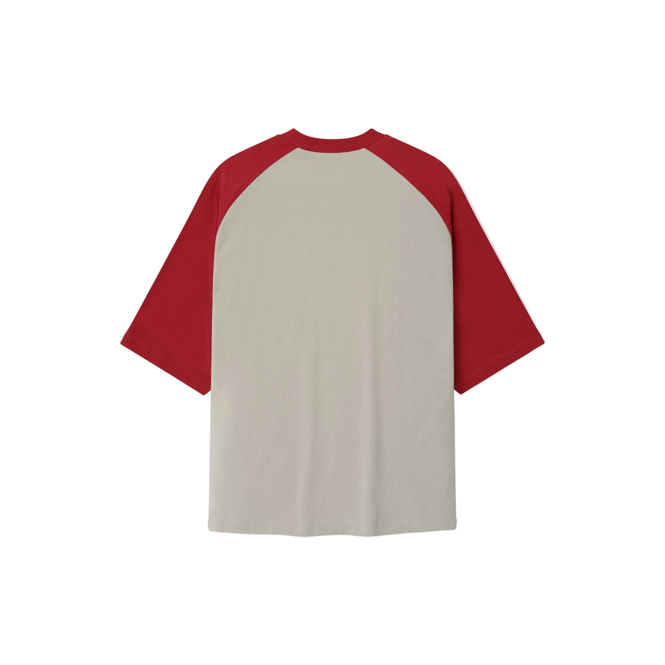 Baseball Tee (Smoke Grey/Crimson) - Image 2