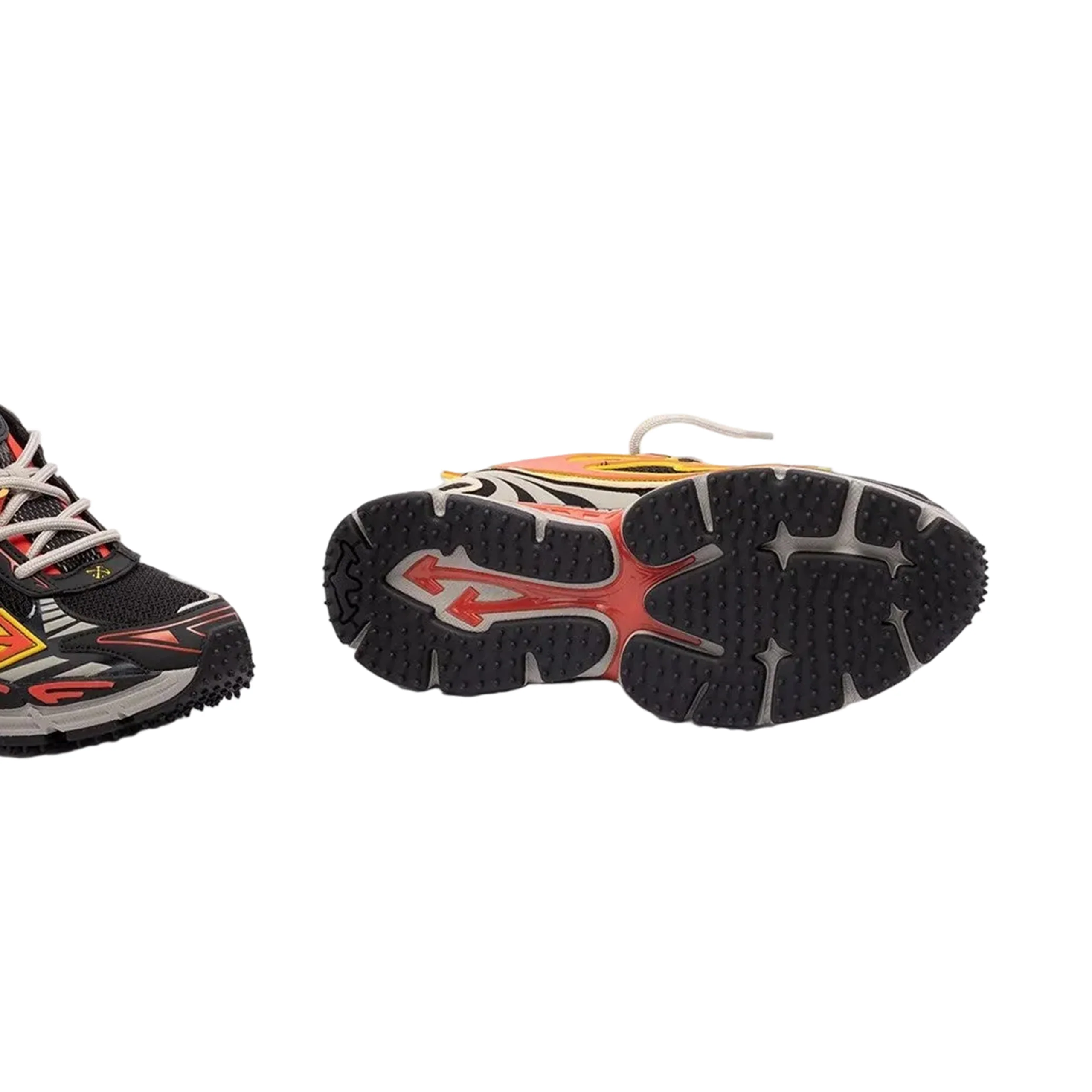 Men's Be Right Back Mesh Sneakers (Black/Coral Red) - Image 3