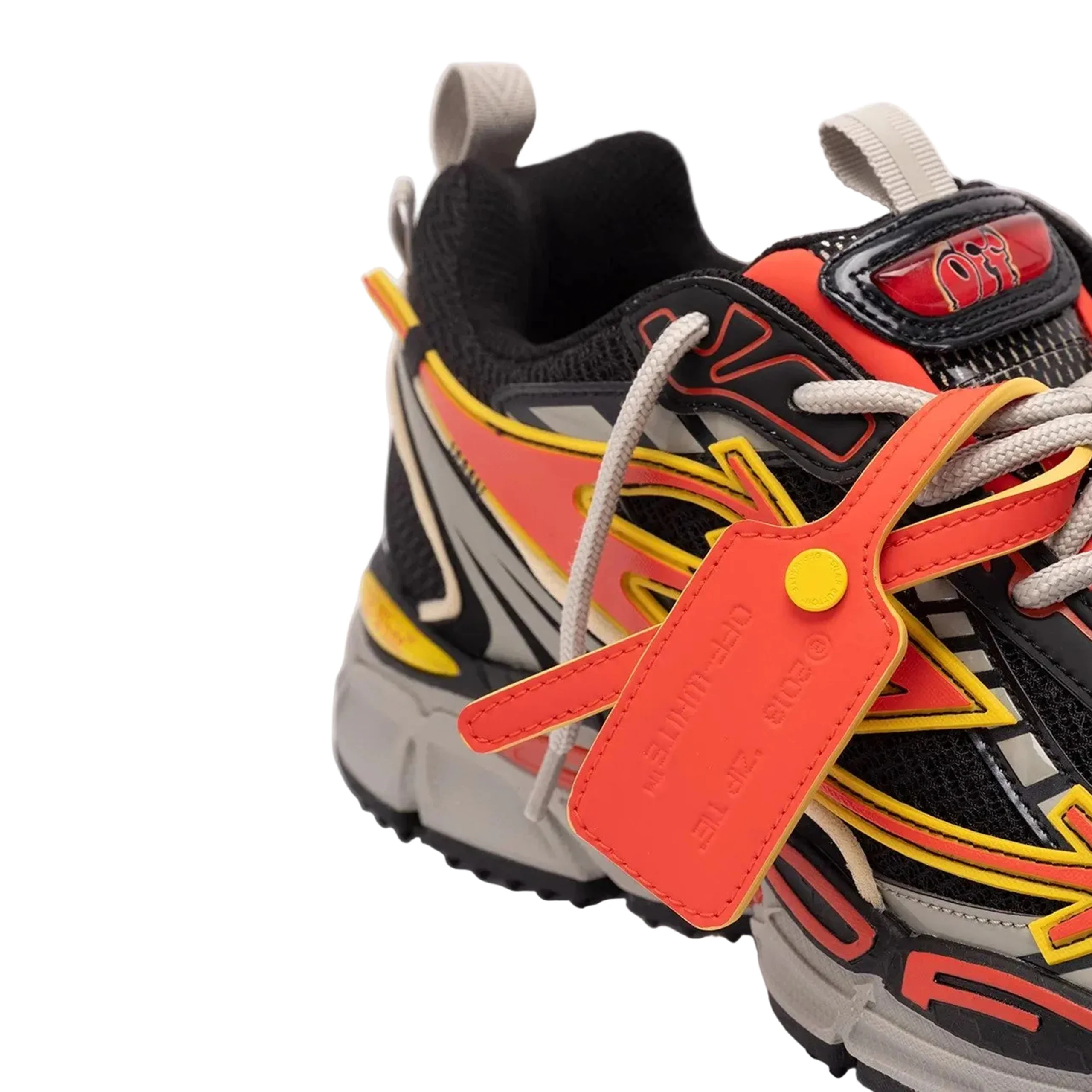 Men's Be Right Back Mesh Sneakers (Black/Coral Red) - Image 5