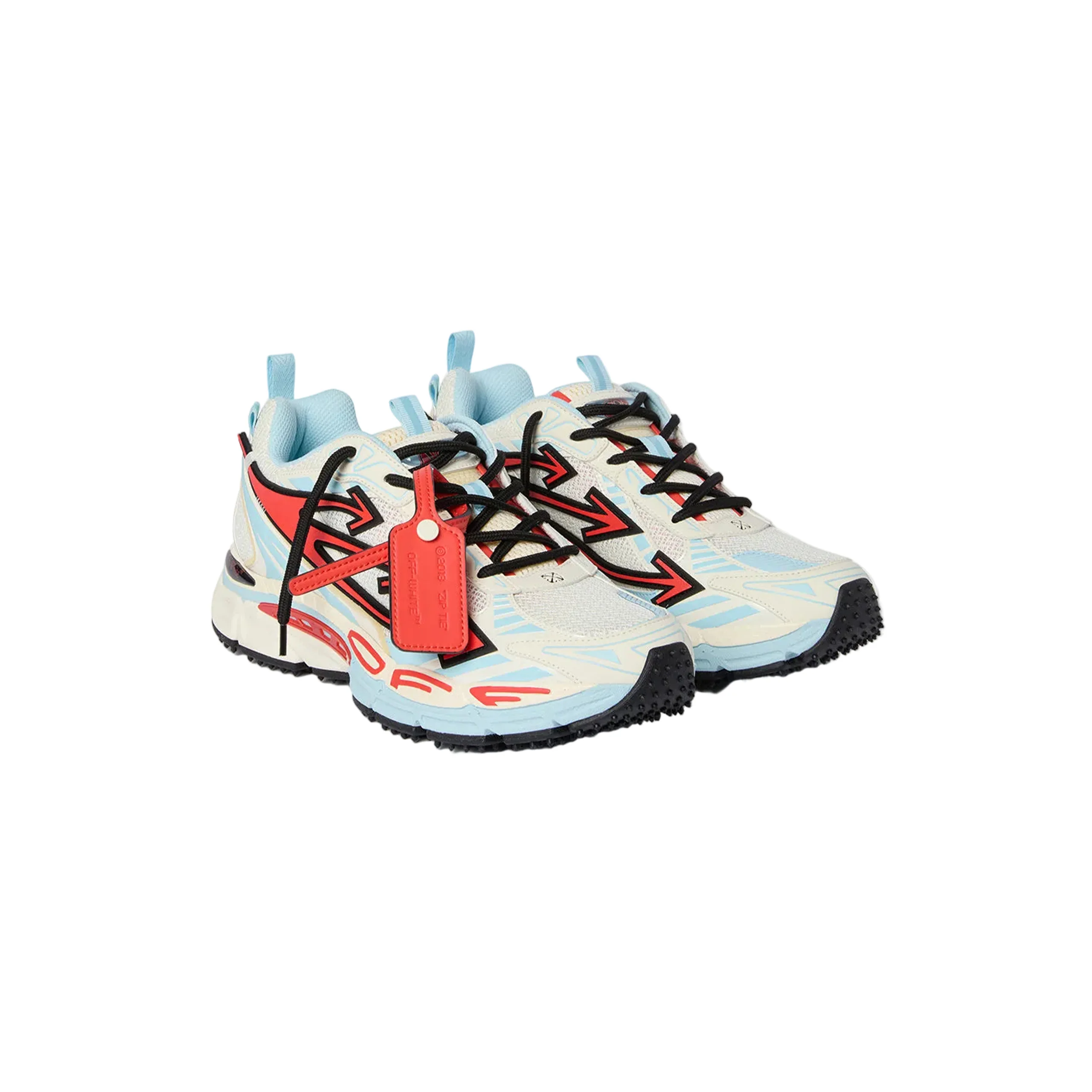 Men's Be Right Back Mesh Sneakers (Powder Blue/Coral Red) - Image 2