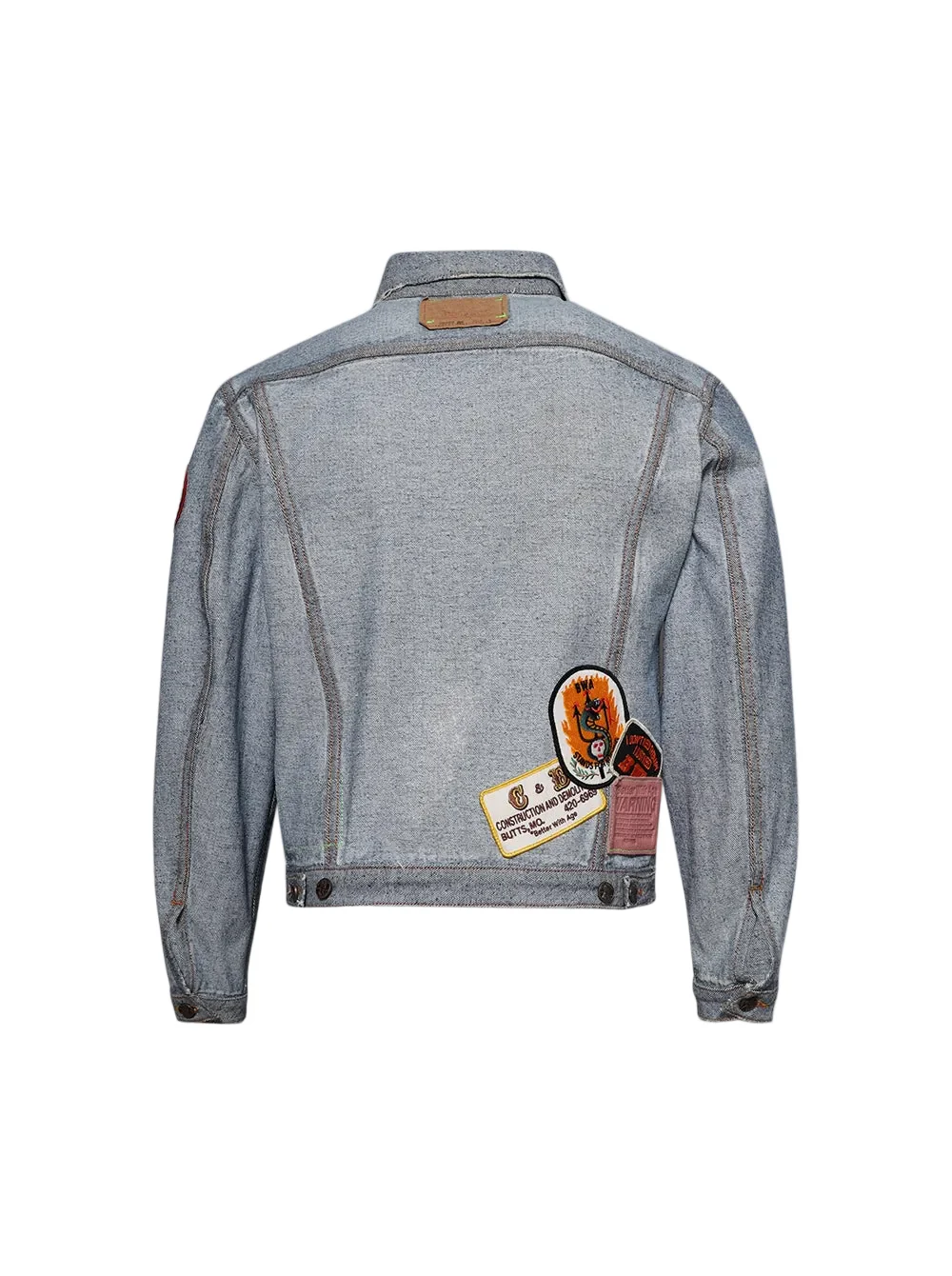 Brogue Reconstructed Reversible Trucker Jacket (Indigo) - Image 2