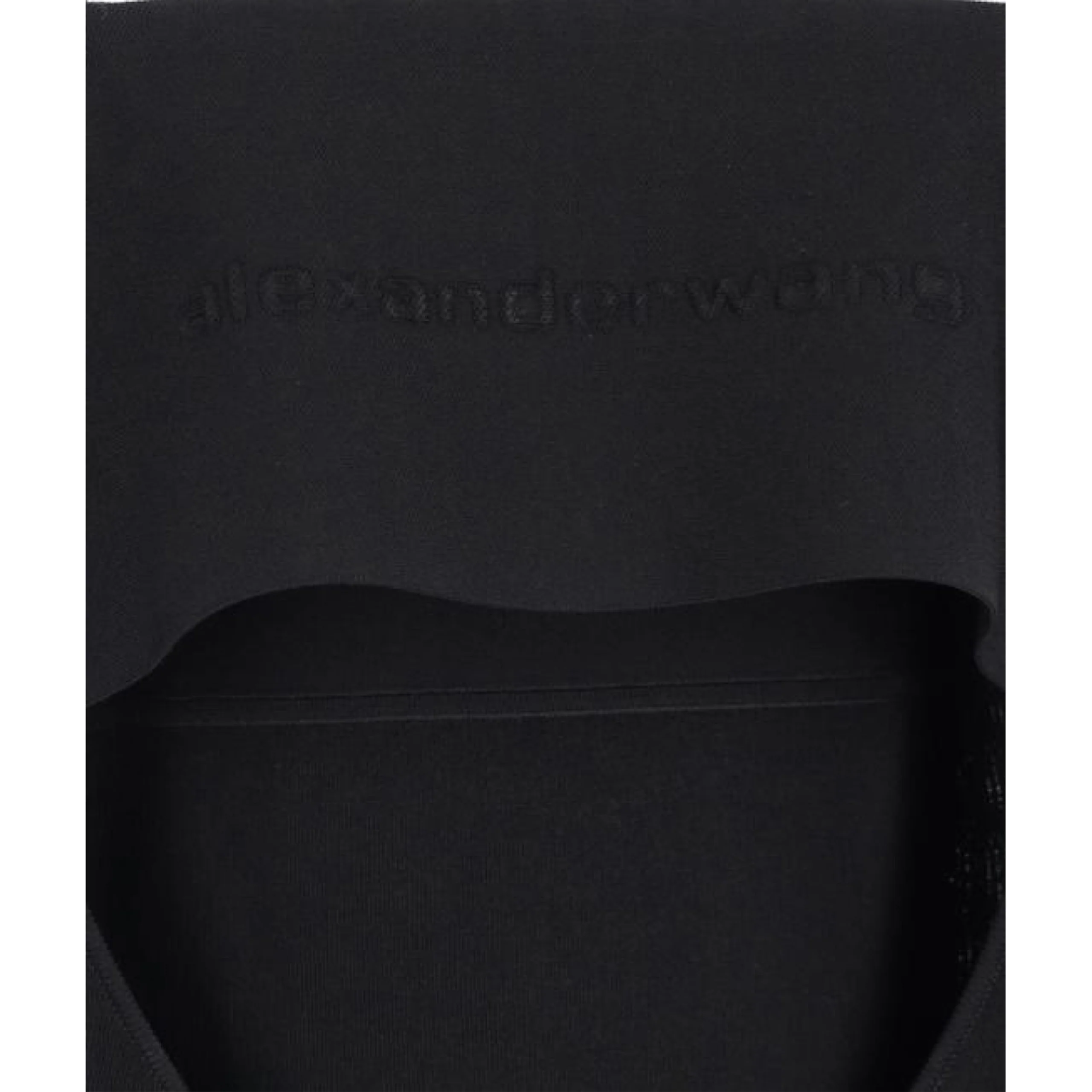 Cami Band Mini Slip Dress With Logo (Black) - Image 3