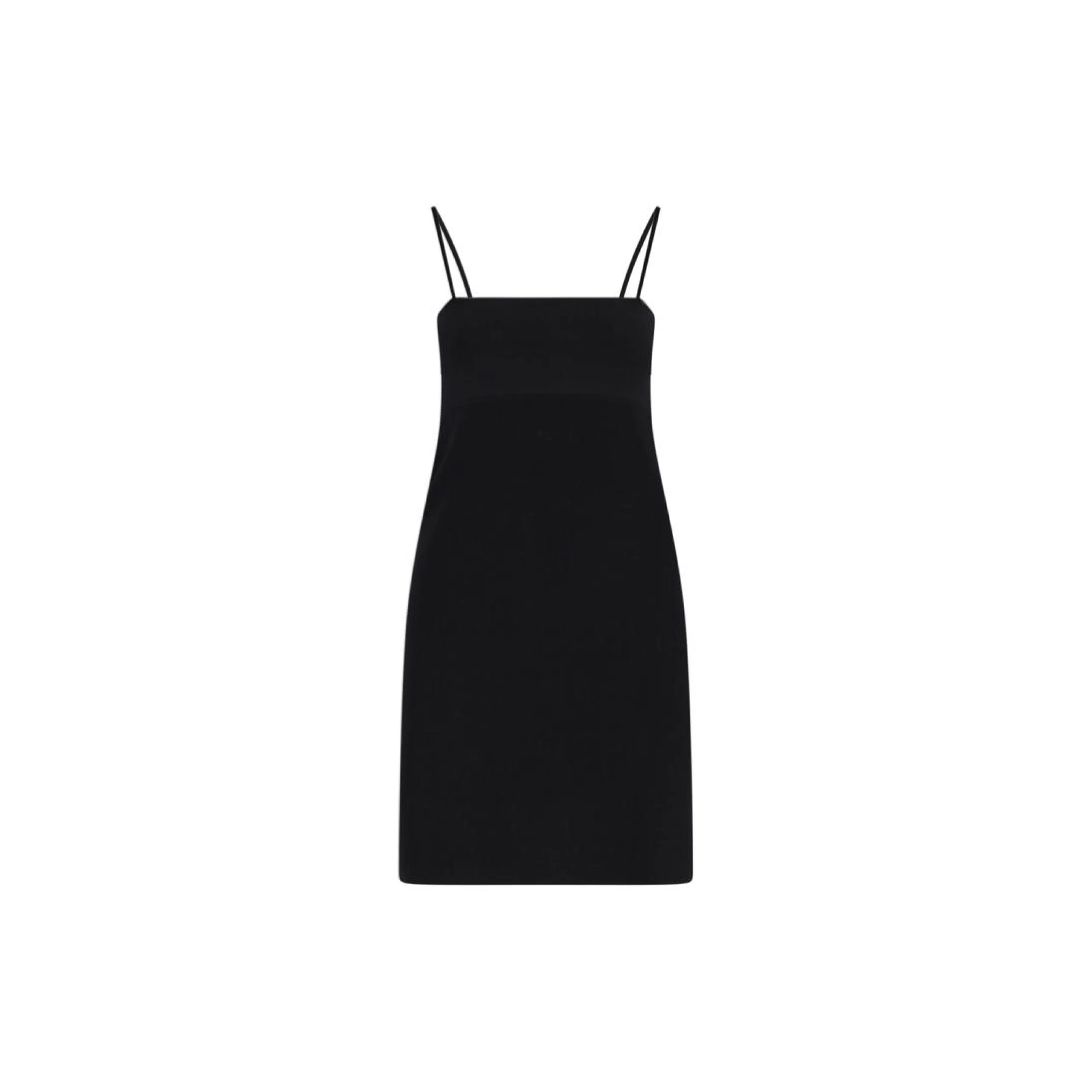 Cami Band Mini Slip Dress With Logo (Black) - Image 4