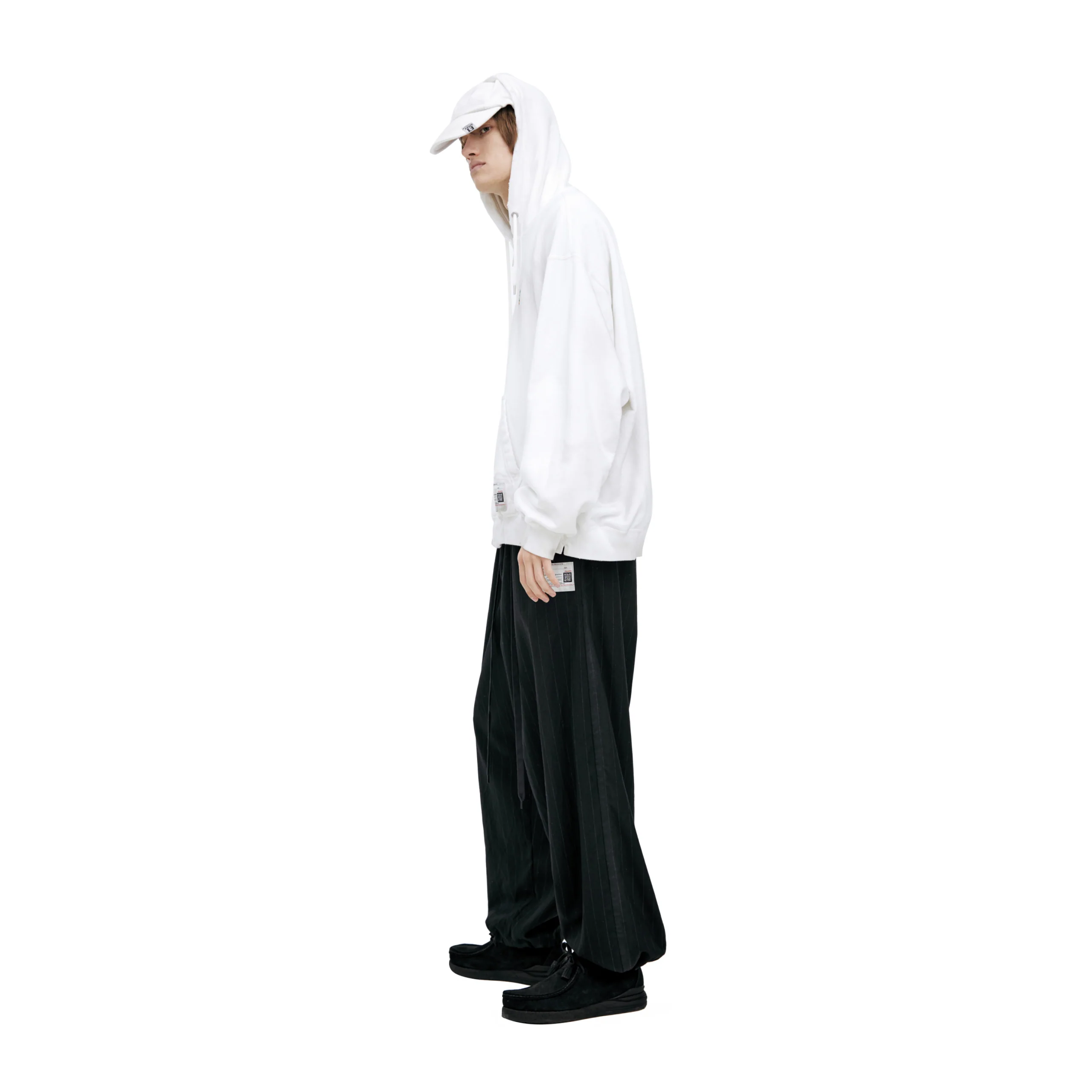 Cap Combined Hoodie (White) - Image 2
