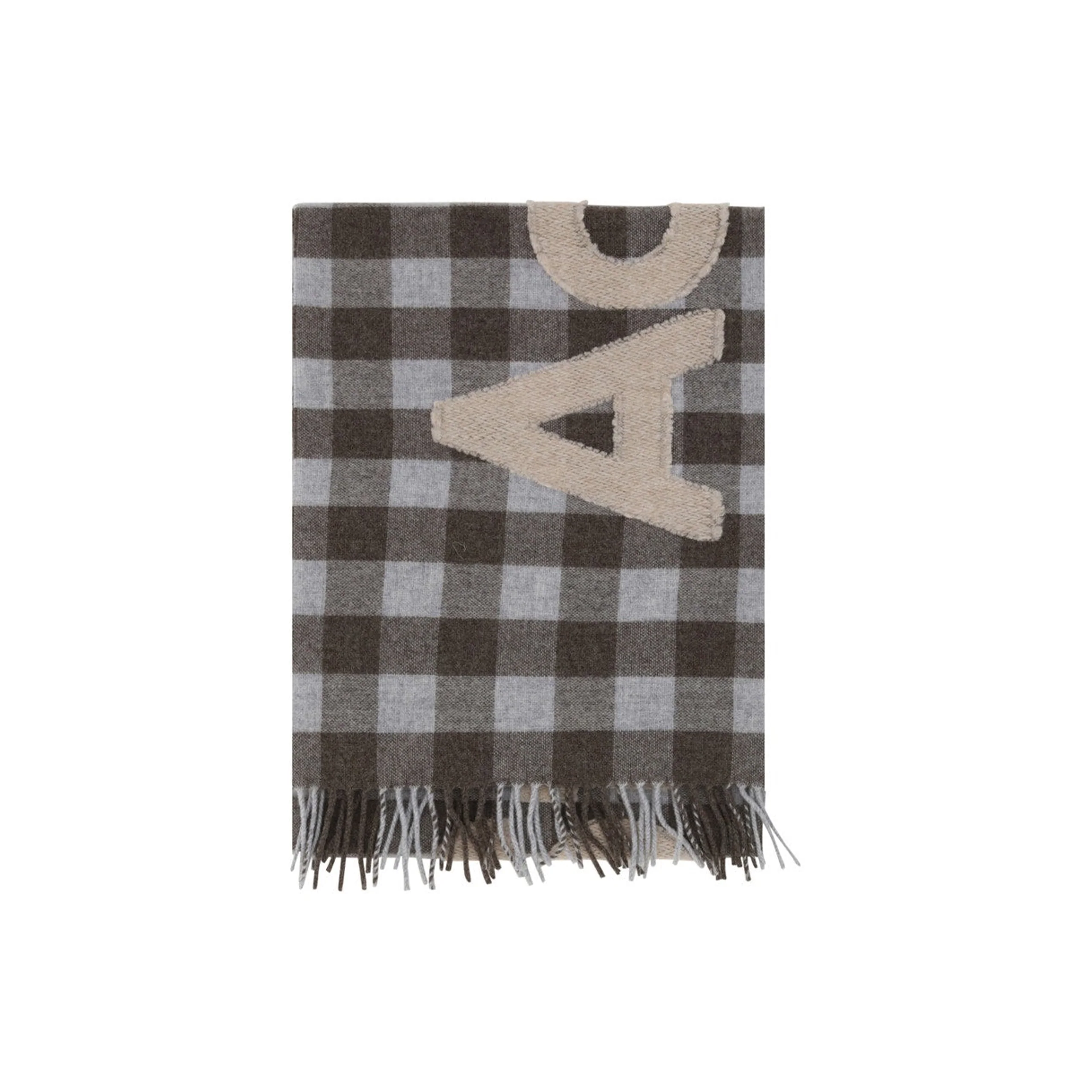 Check Logo Scarf (Brown/Beige) - Image 4