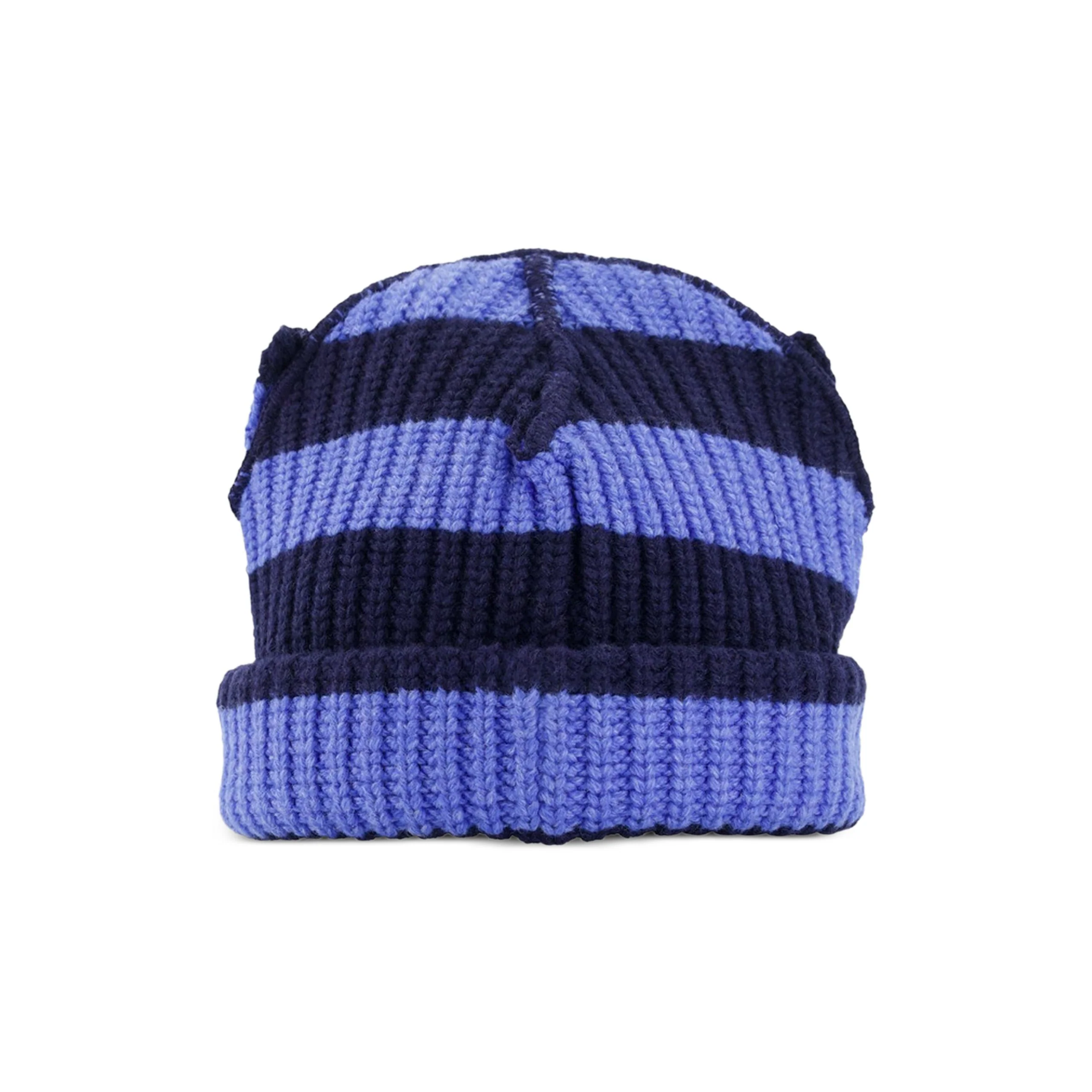 Chunky Ears Striped Beanie (Blue) - Image 2