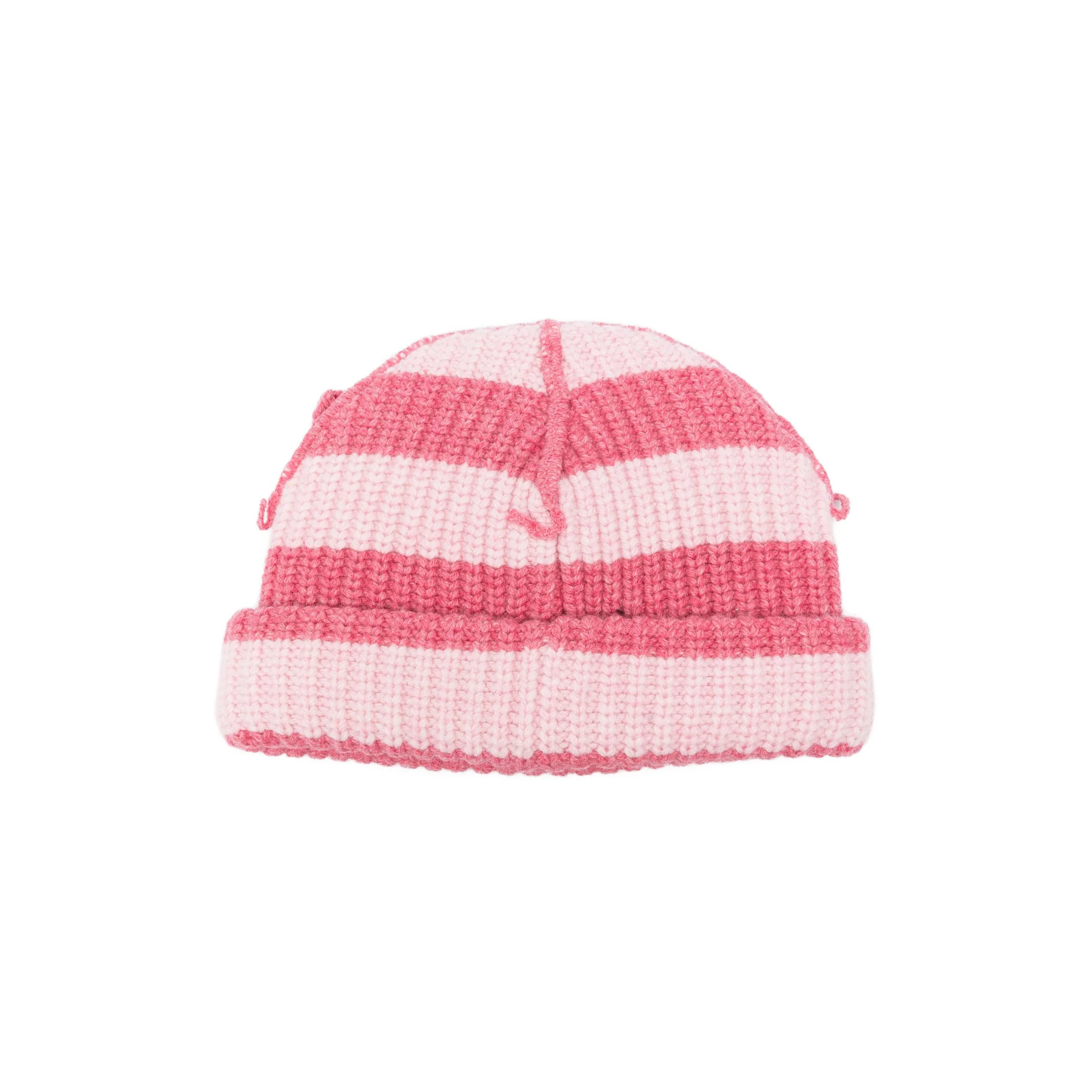Chunky Ears Striped Beanie (Pink) - Image 2