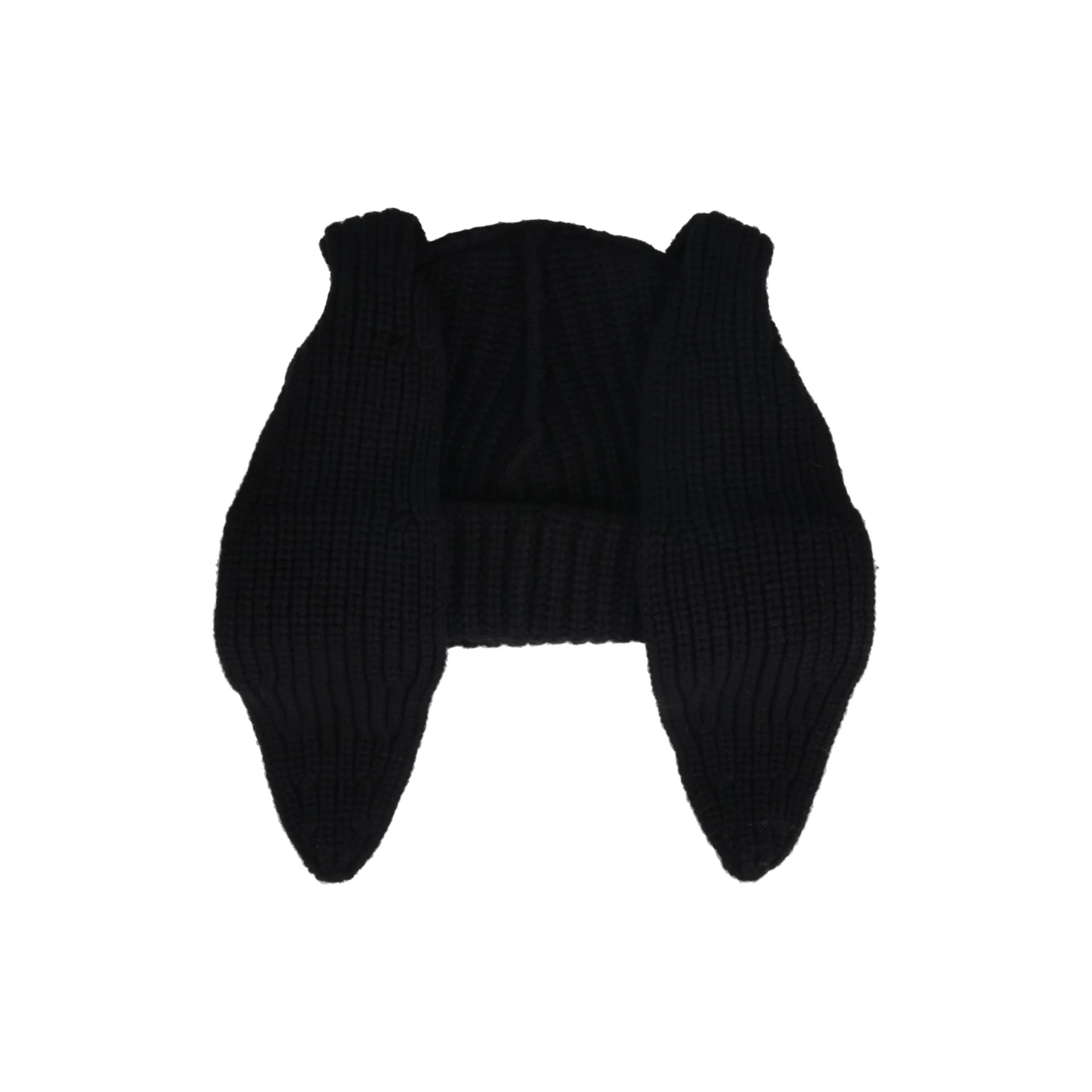 Chunky Rabbit Beanie (Black) - Image 2