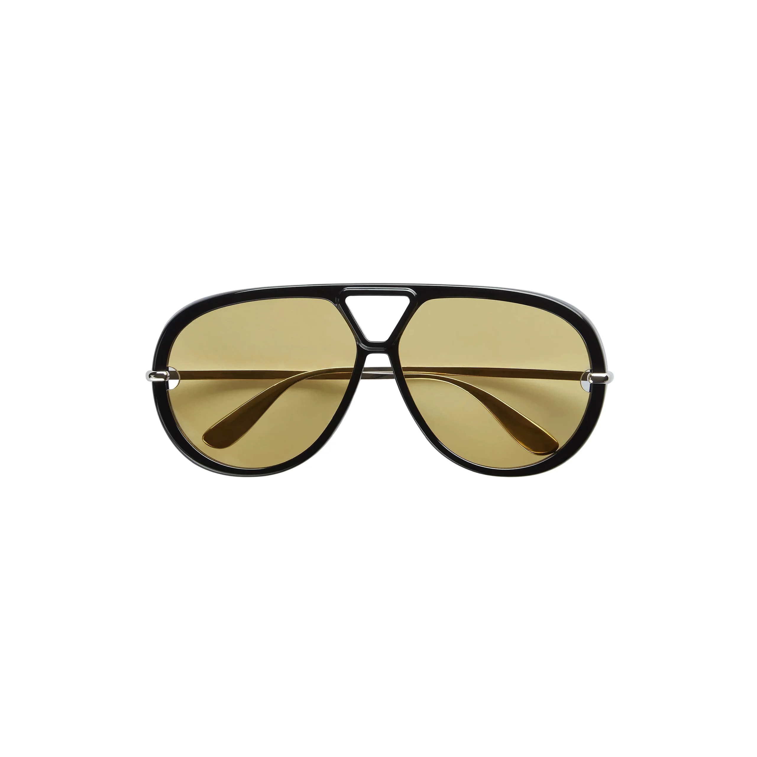 Classic Aviator Sunglasses (Black/Yellow)