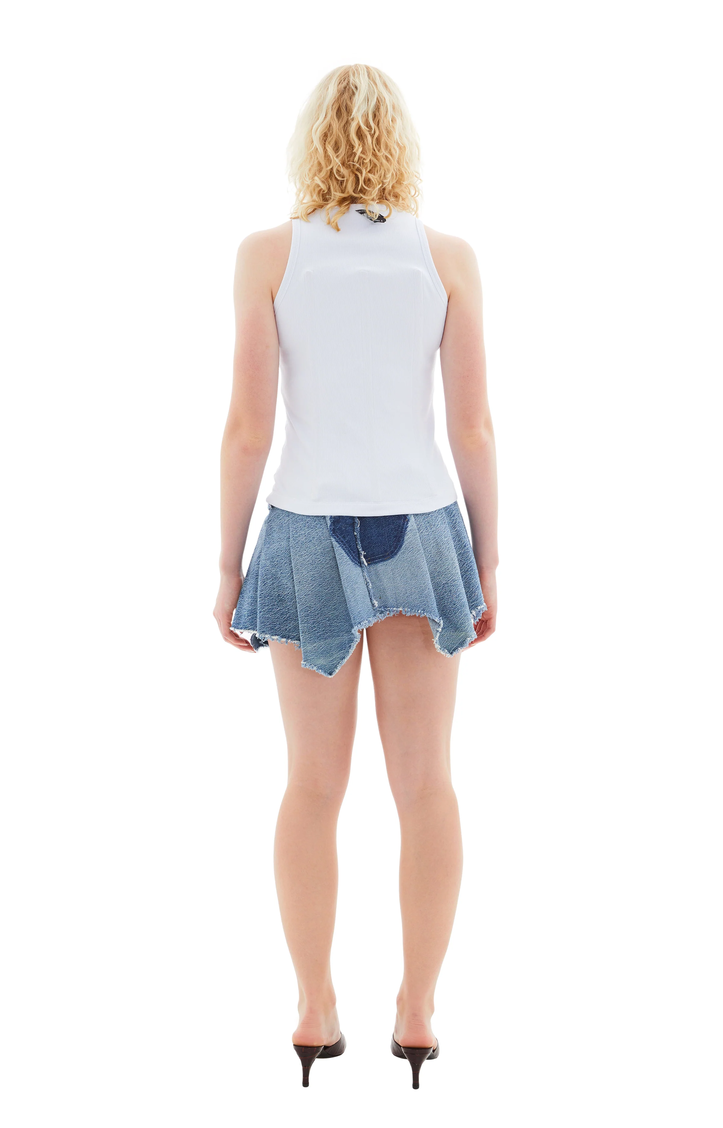 Corsage Tank Top (White) - Image 4