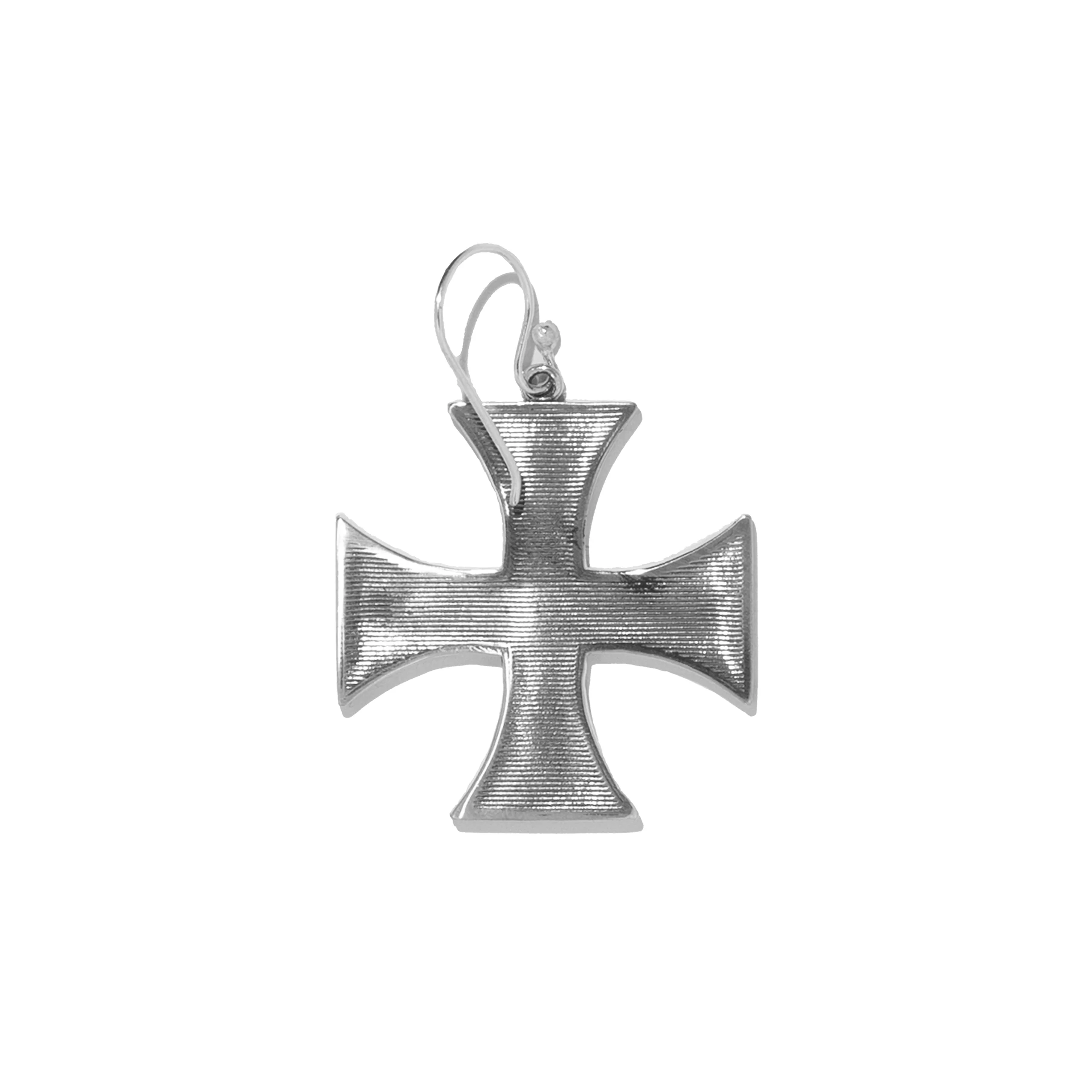 Cross Earring (Silver) - Image 2