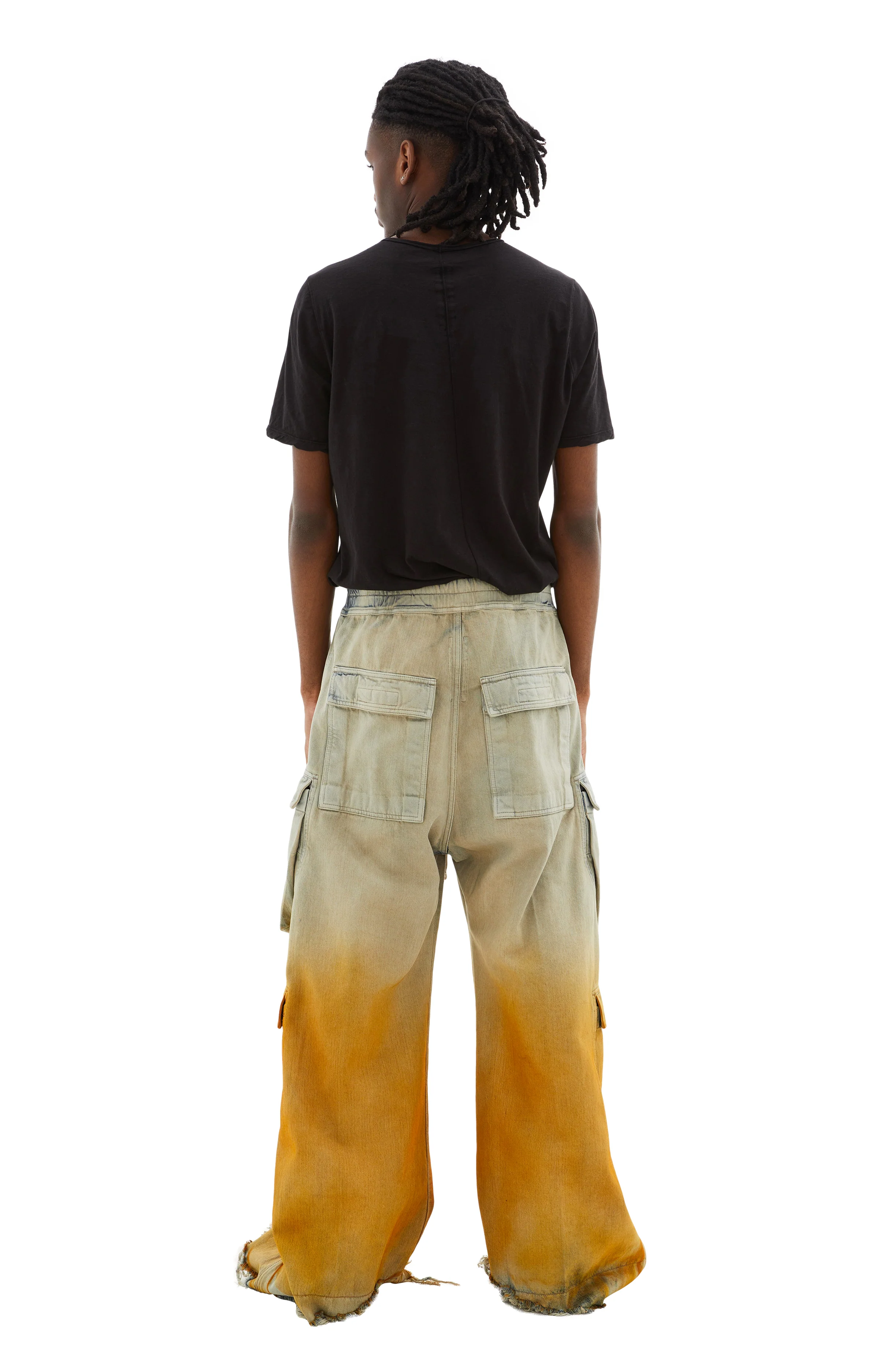 Double Cargo Jumbo Belas Pants (Sky/Orange) - Image 4