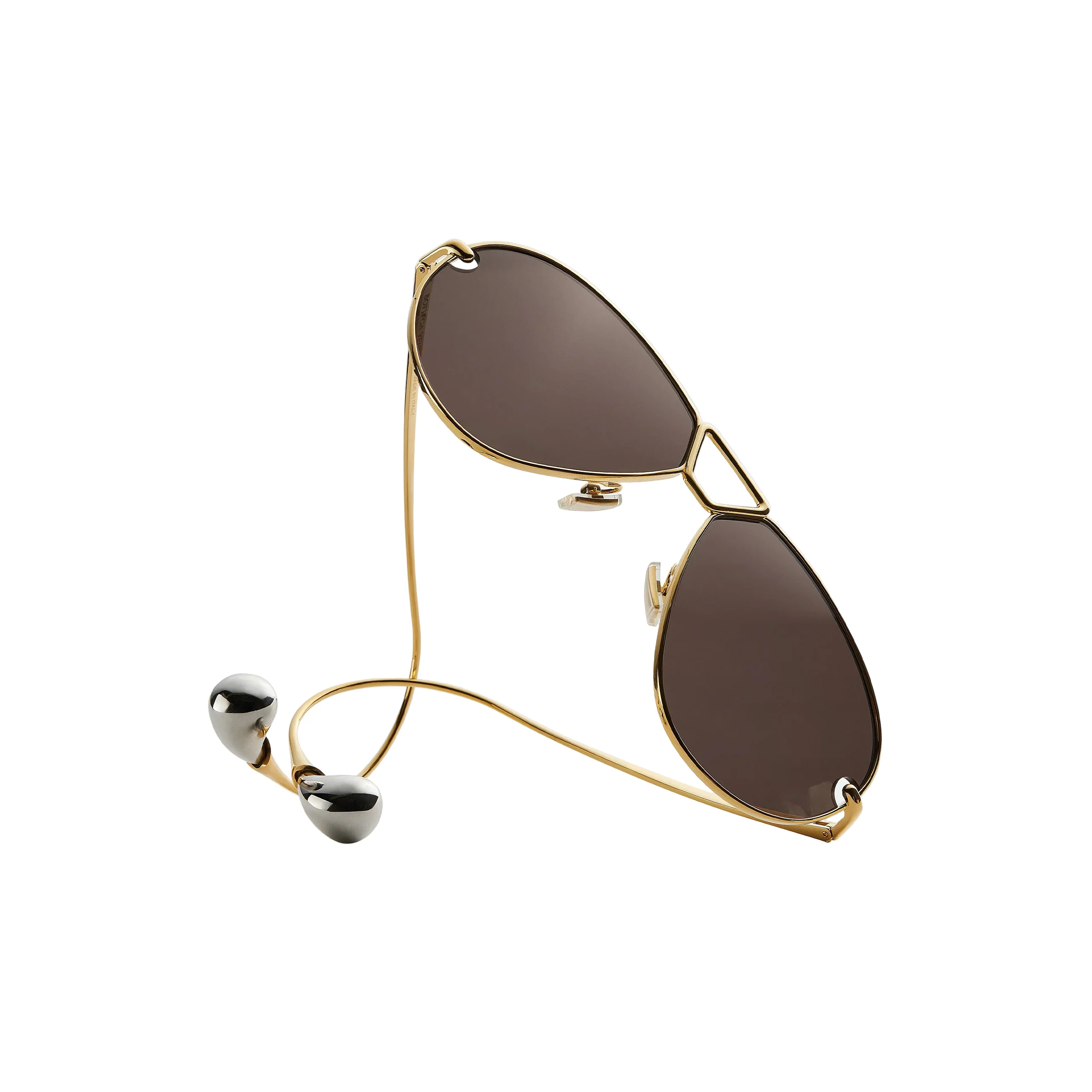 Drop Aviator Sunglasses (Gold/Grey) - Image 2