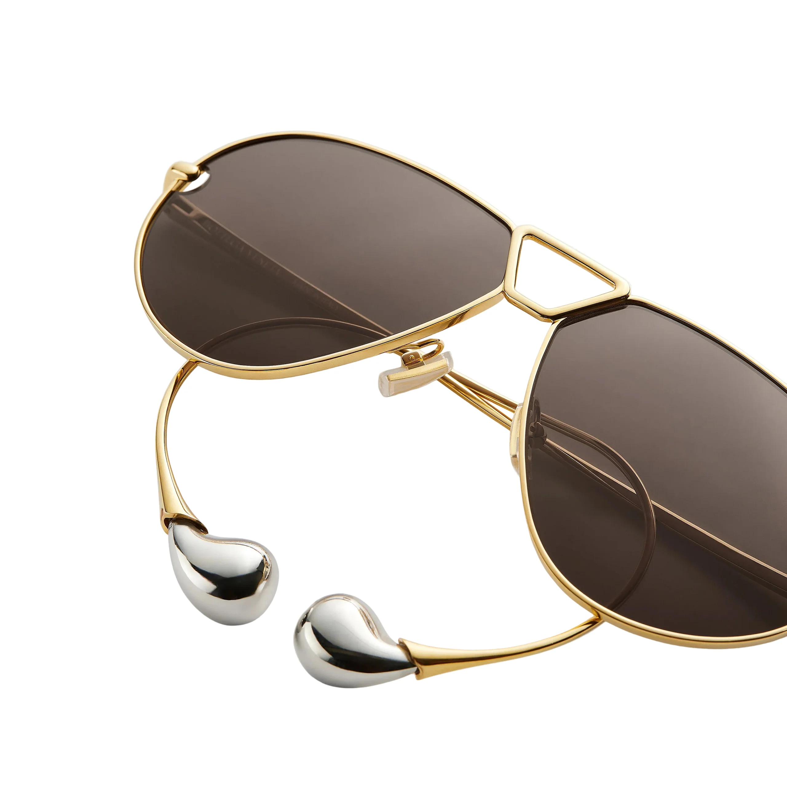 Drop Aviator Sunglasses (Gold/Grey) - Image 3
