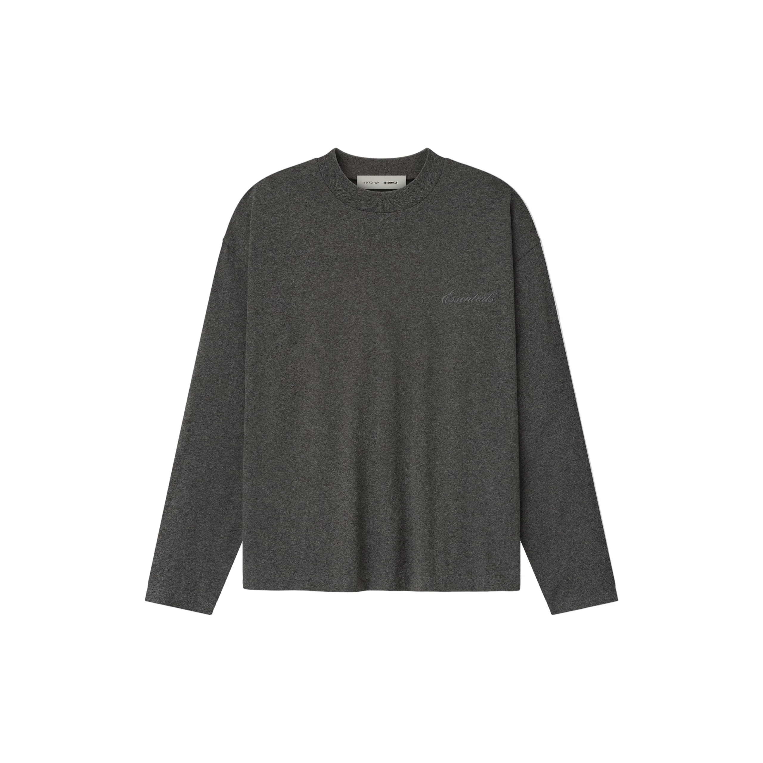Embroidered Classic Fit Long Sleeve (Charcoal Heather)