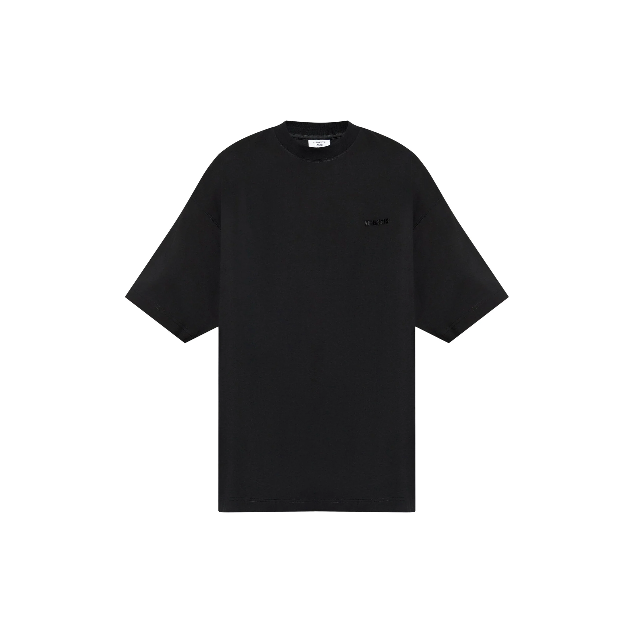 Embroidered Logo Oversized T-shirt (Black)