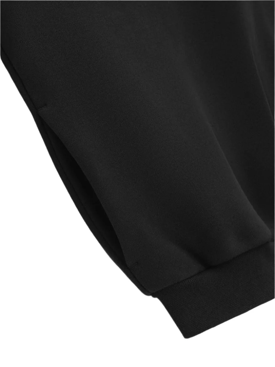 Fleece Hoodie (Black) - Image 3