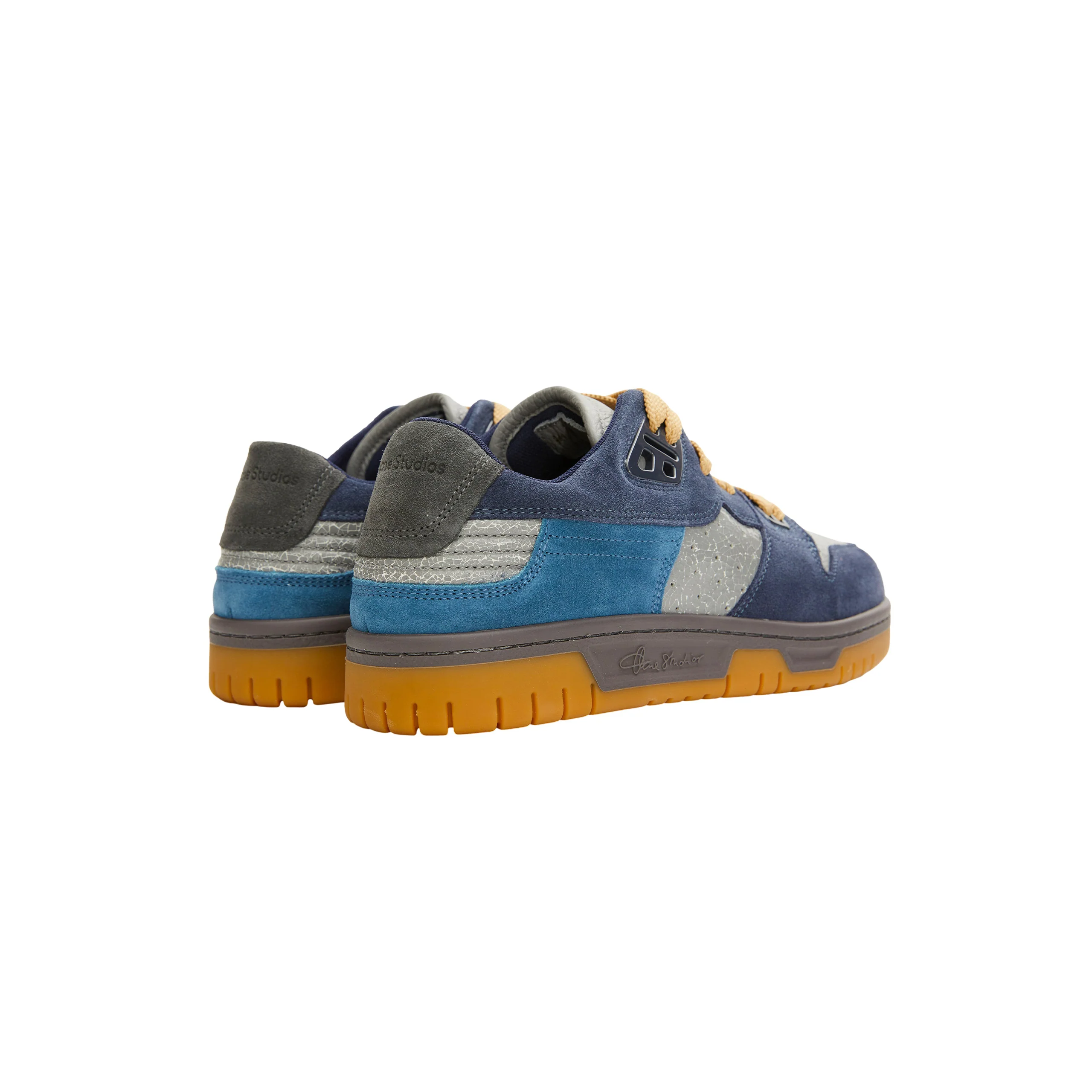 Fuzzy Low Top Sneakers (Grey/Blue) - Image 5
