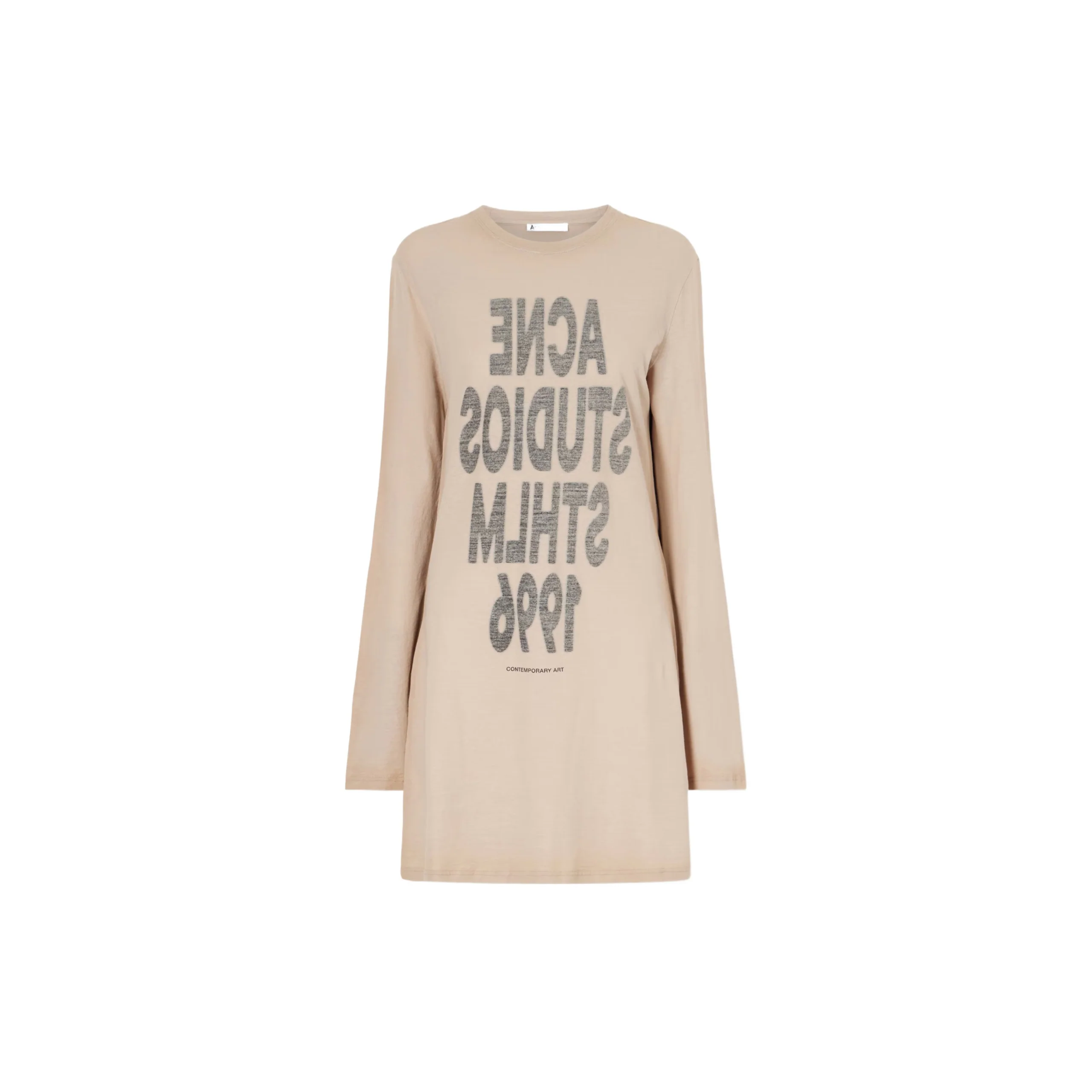 Graphic Dress (Light Beige)