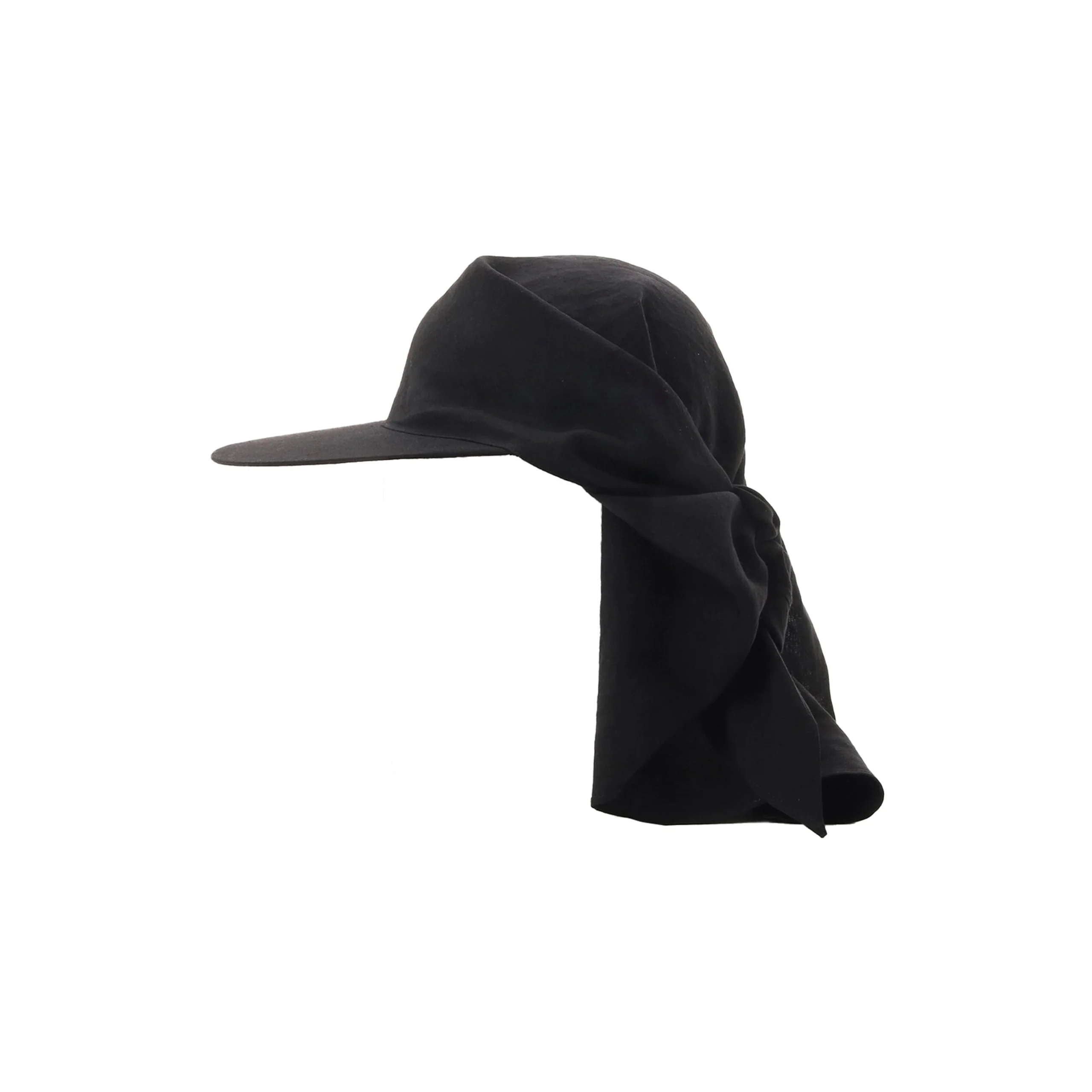 High D Linen Bandana Cap (Black) - Image 2