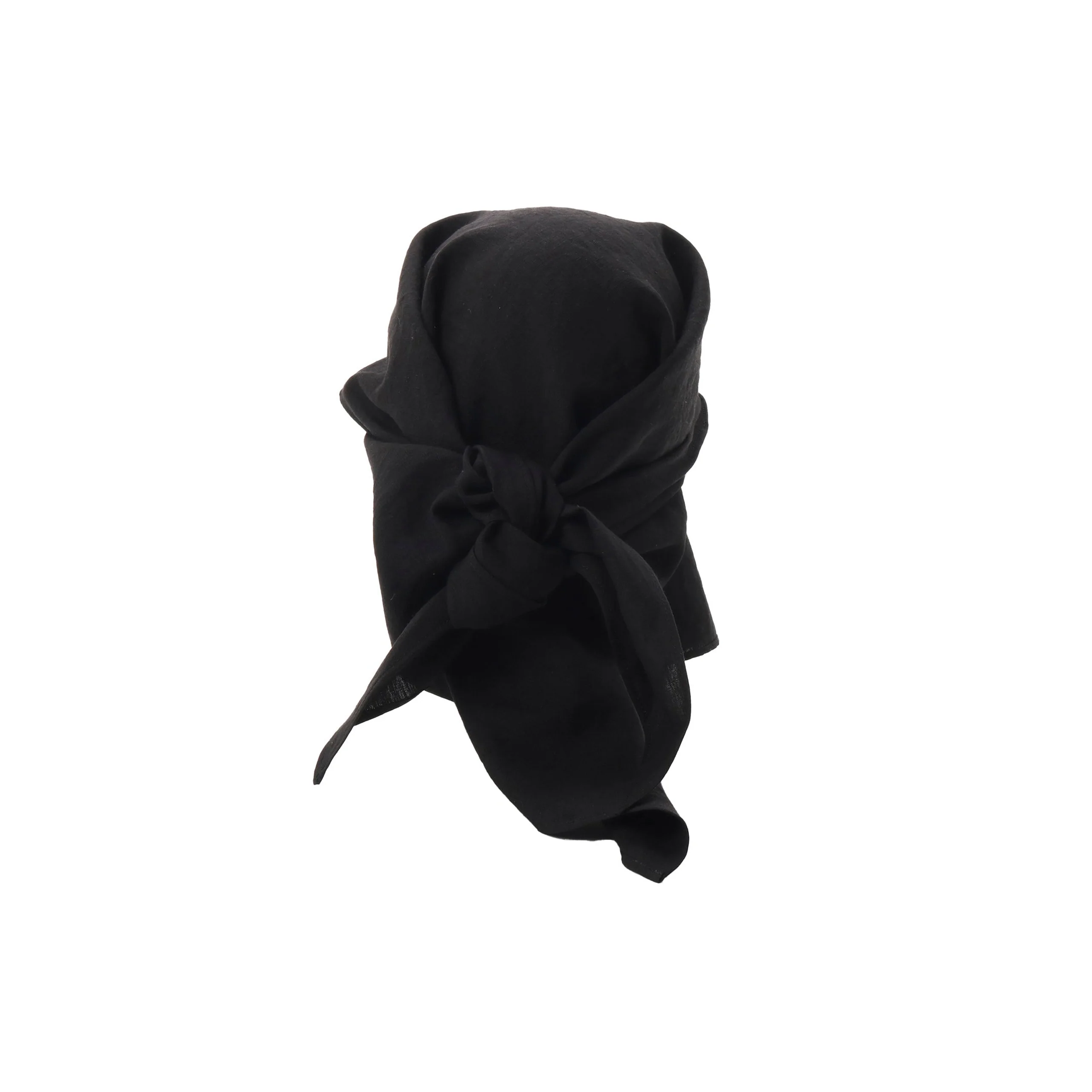 High D Linen Bandana Cap (Black) - Image 3