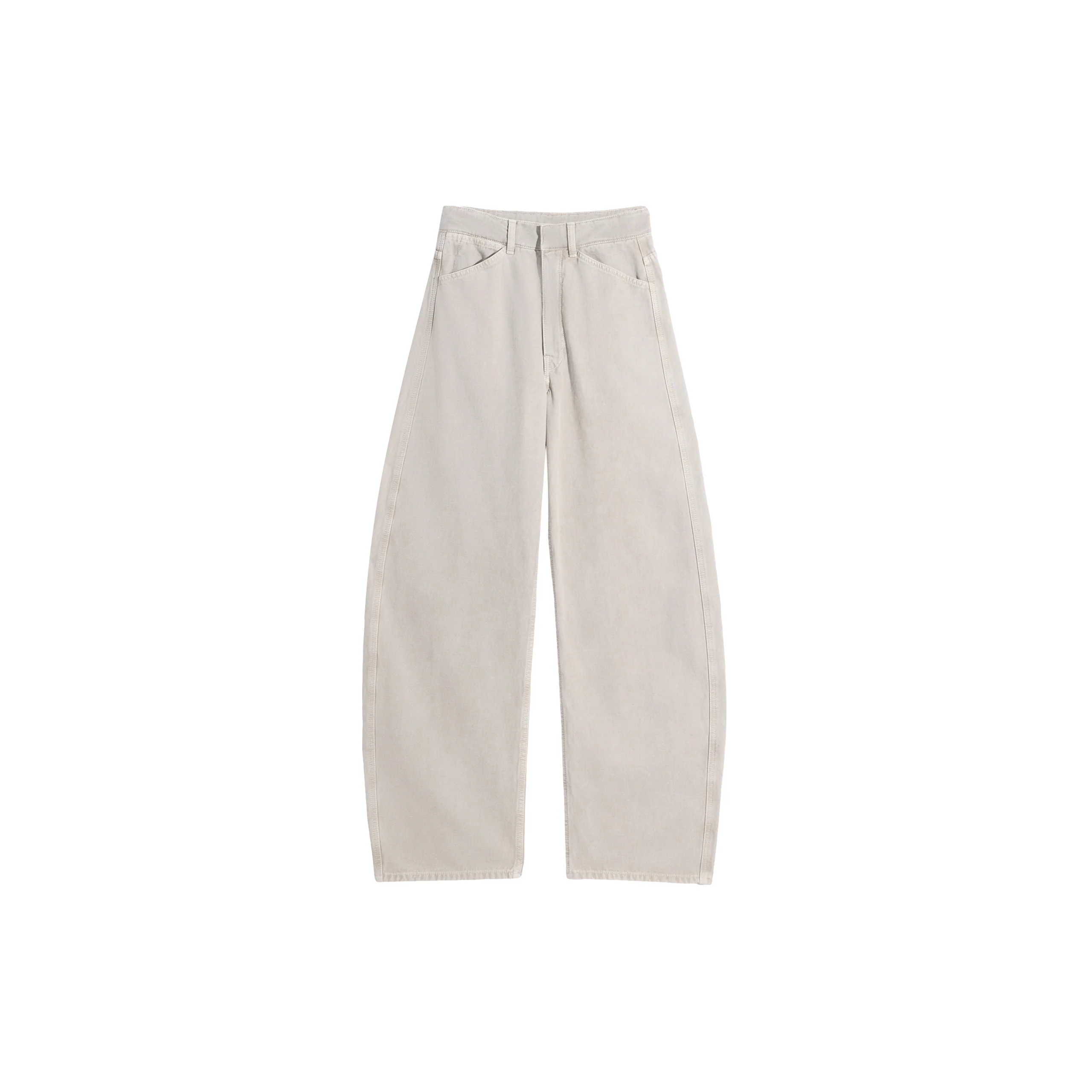 High Waisted Curved Pants (Moonstone)