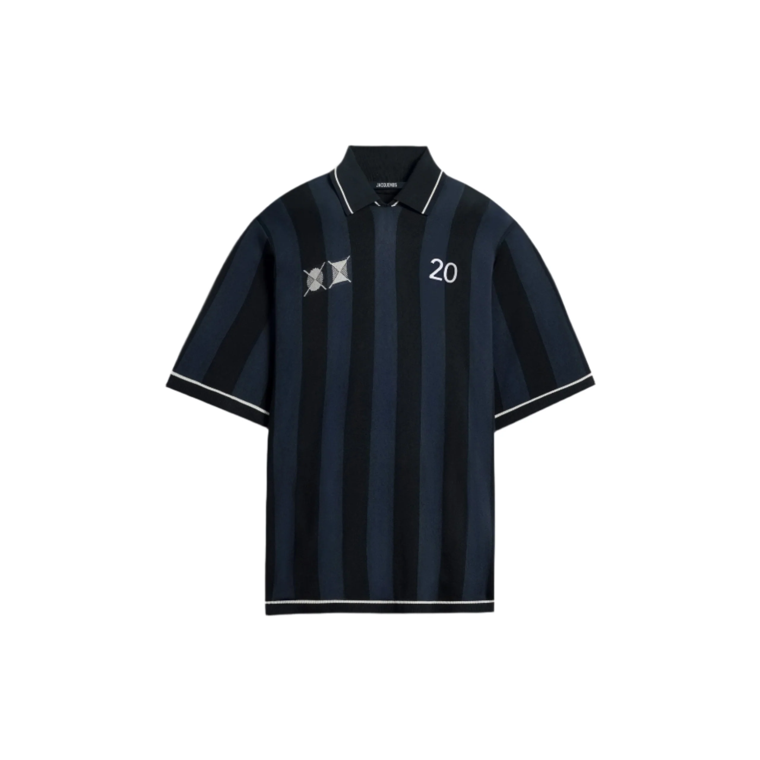 Jacquard Polo Shirt (Dark Navy)