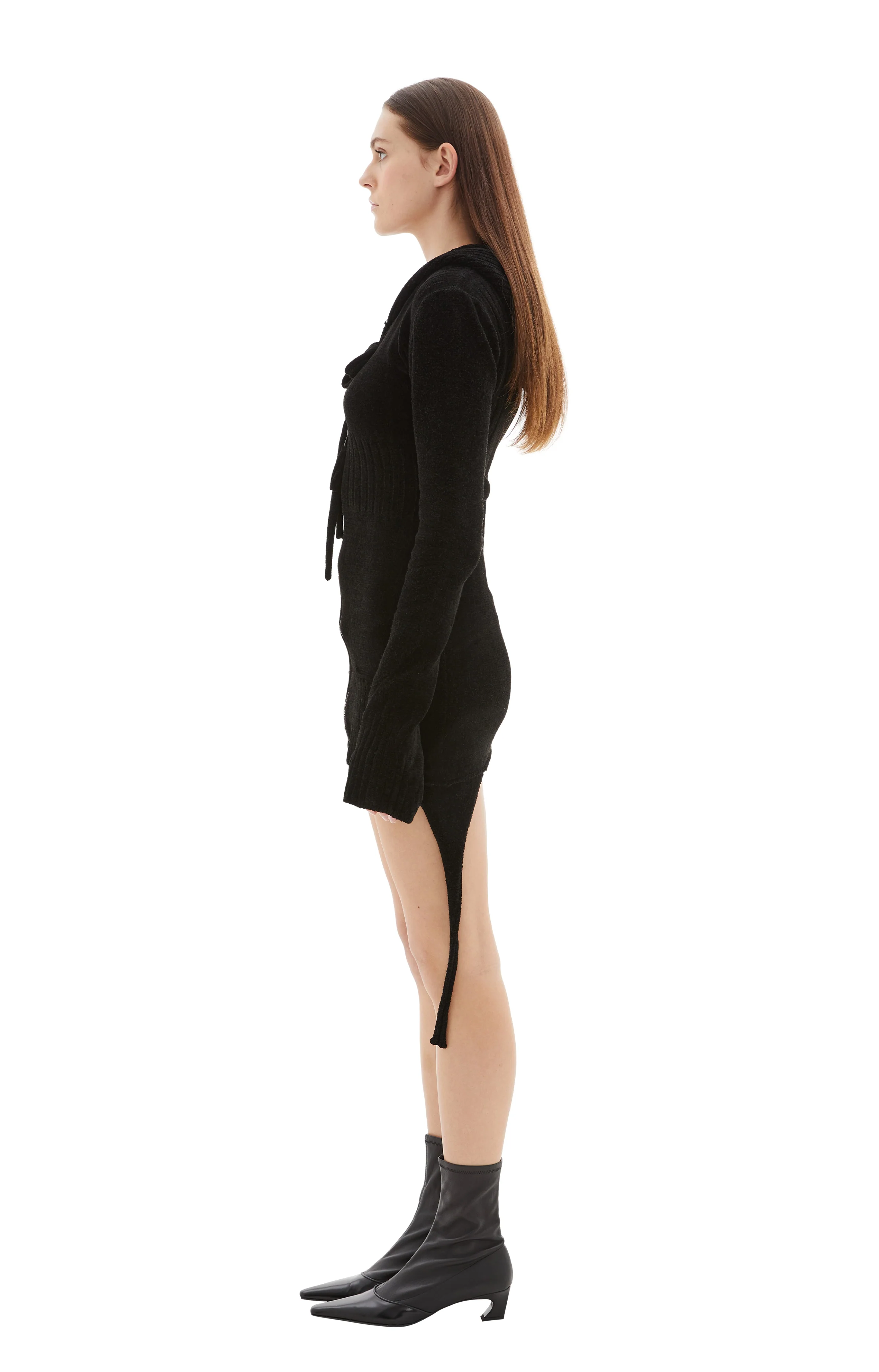 Knit Cardigan (Black) - Image 3