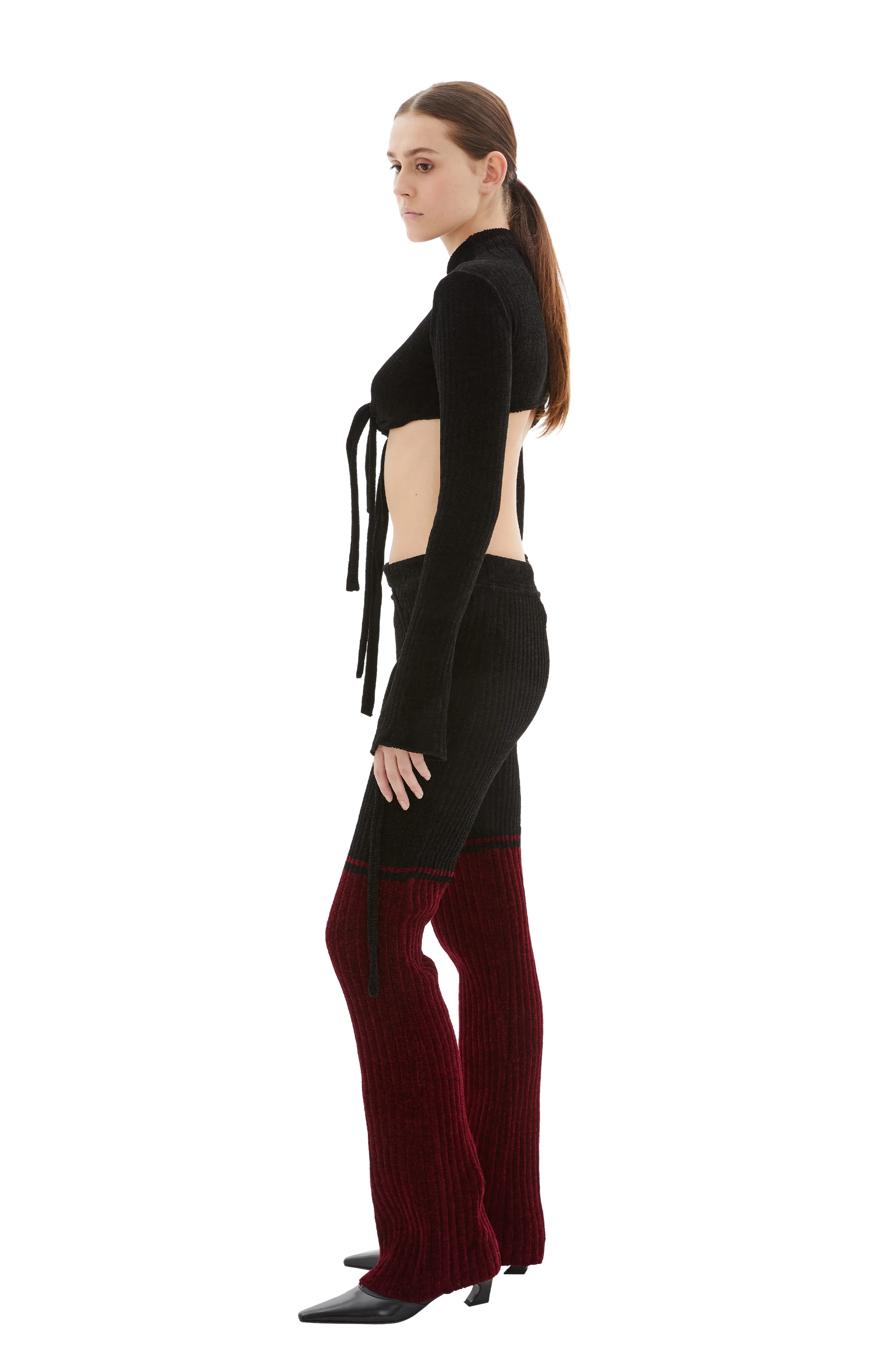 Knit Pants (Black/Red) - Image 3