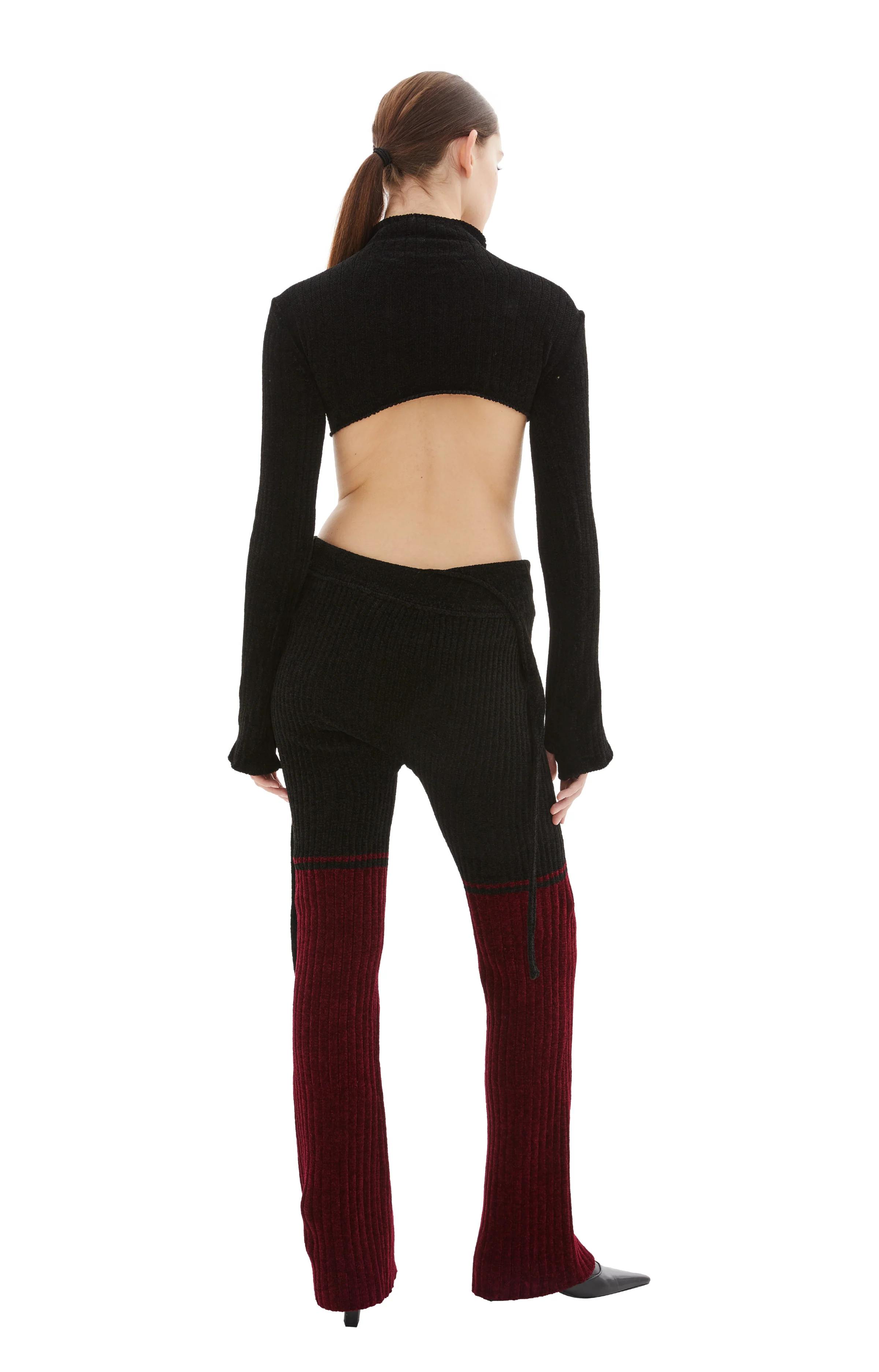 Knit Pants (Black/Red) - Image 4