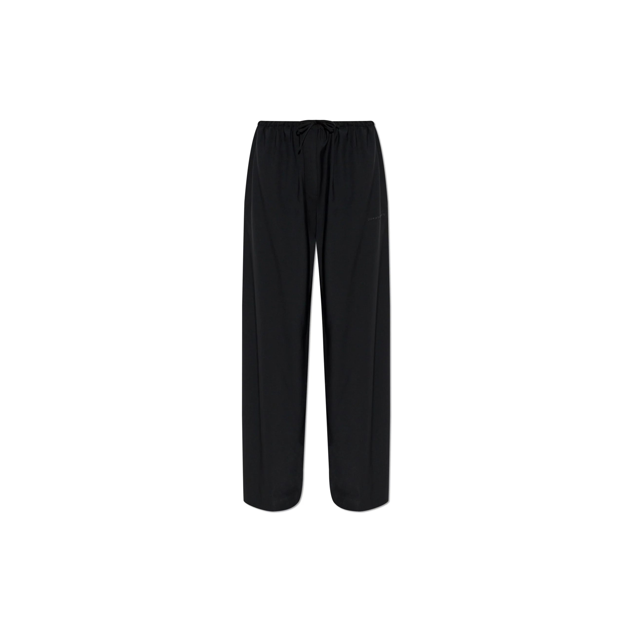 Mid-Rise Trackpants W/Elasticated Waistband (Black)