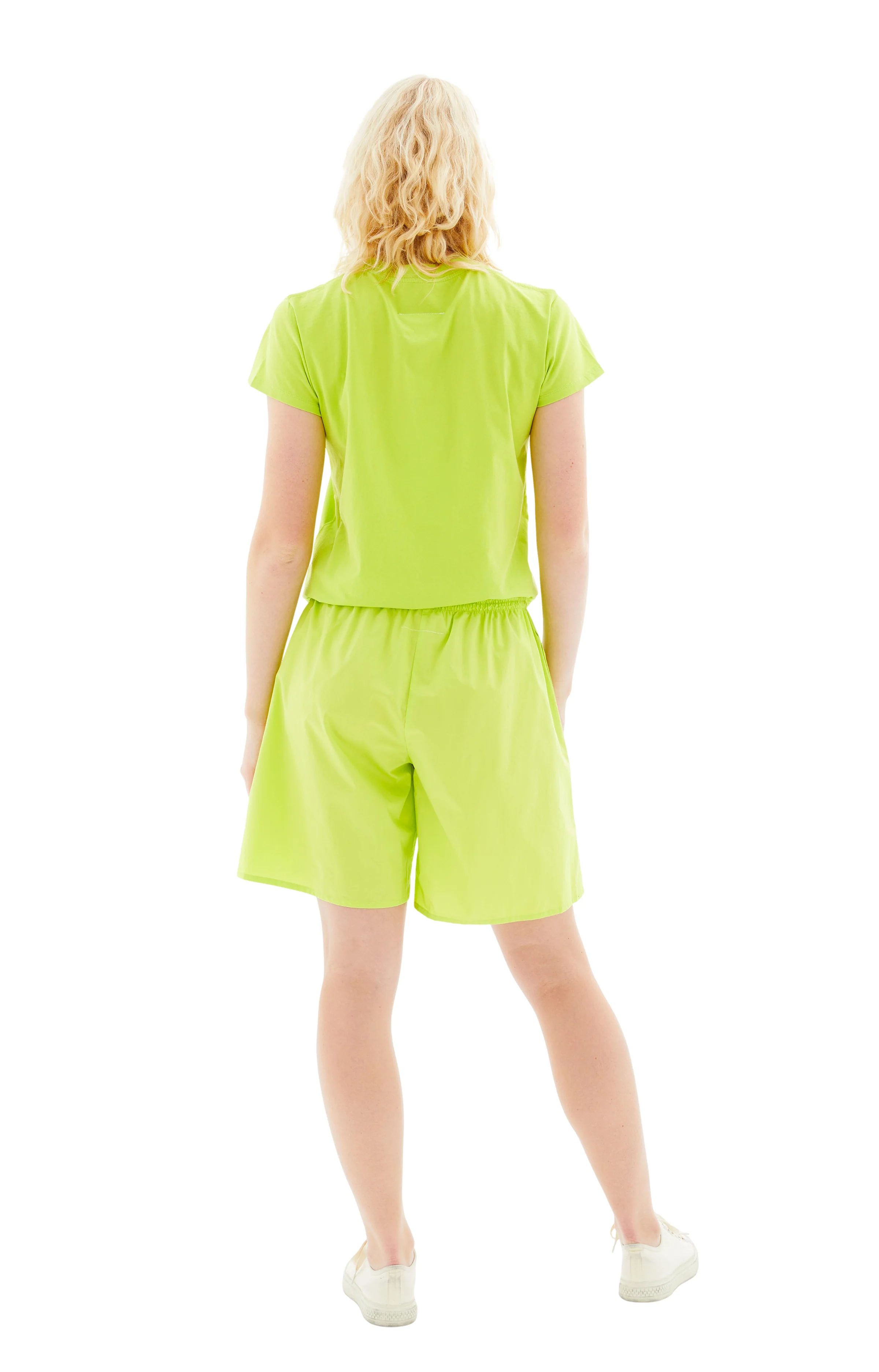 MM6 Cotton Shorts (Neon Green) - Image 5