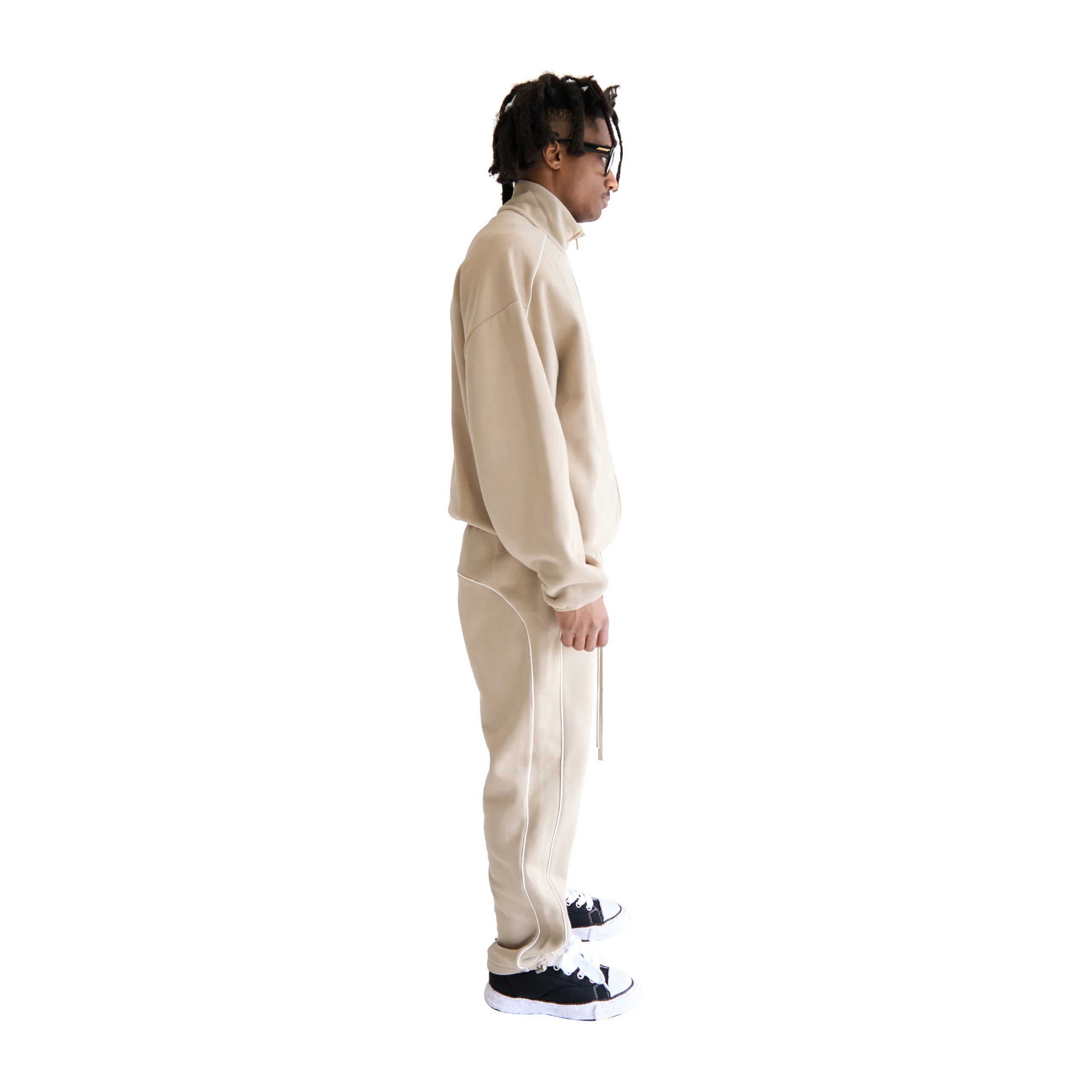 Modern Fit Fleece Track Jacket (Timber/Cloud White) - Image 2