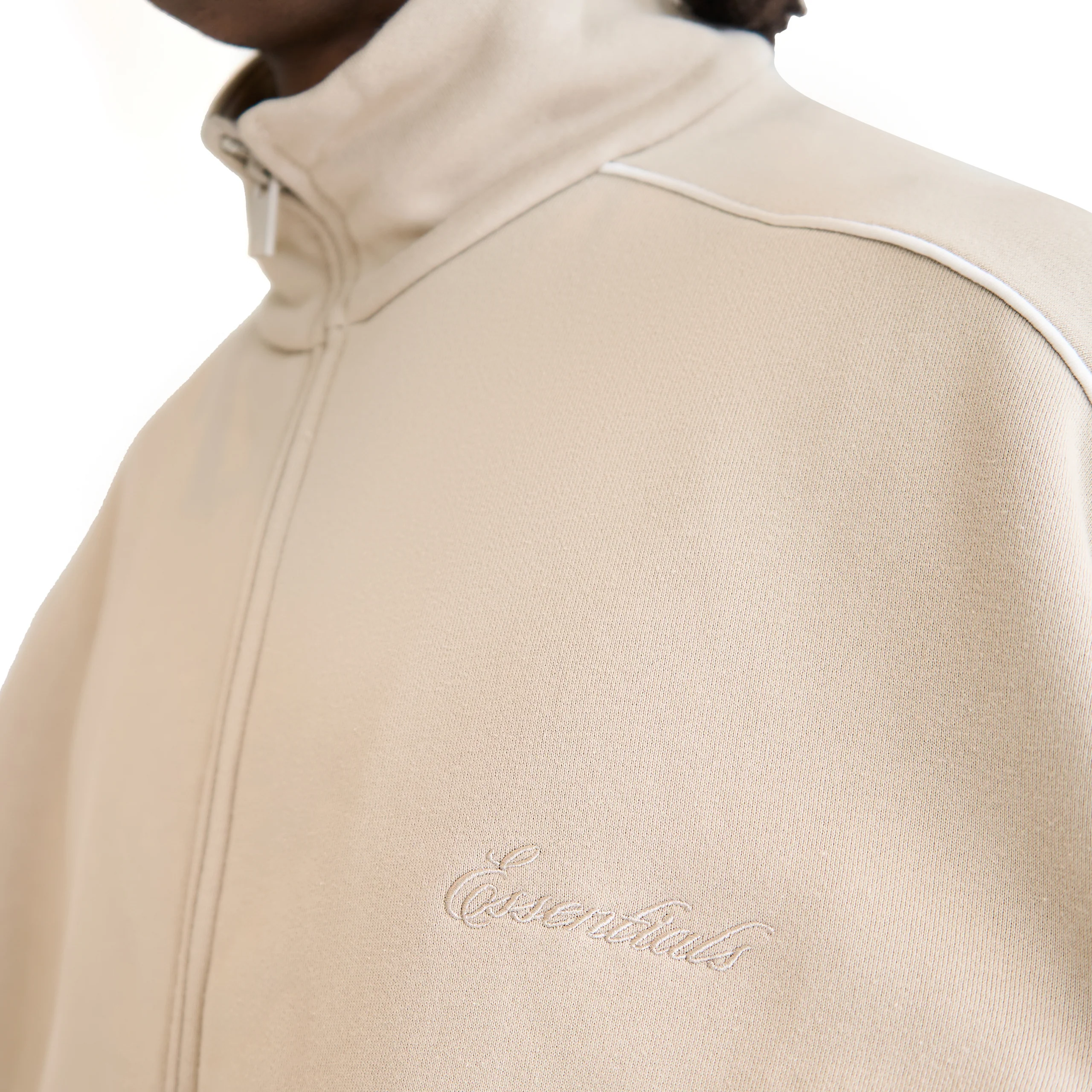 Modern Fit Fleece Track Jacket (Timber/Cloud White) - Image 5
