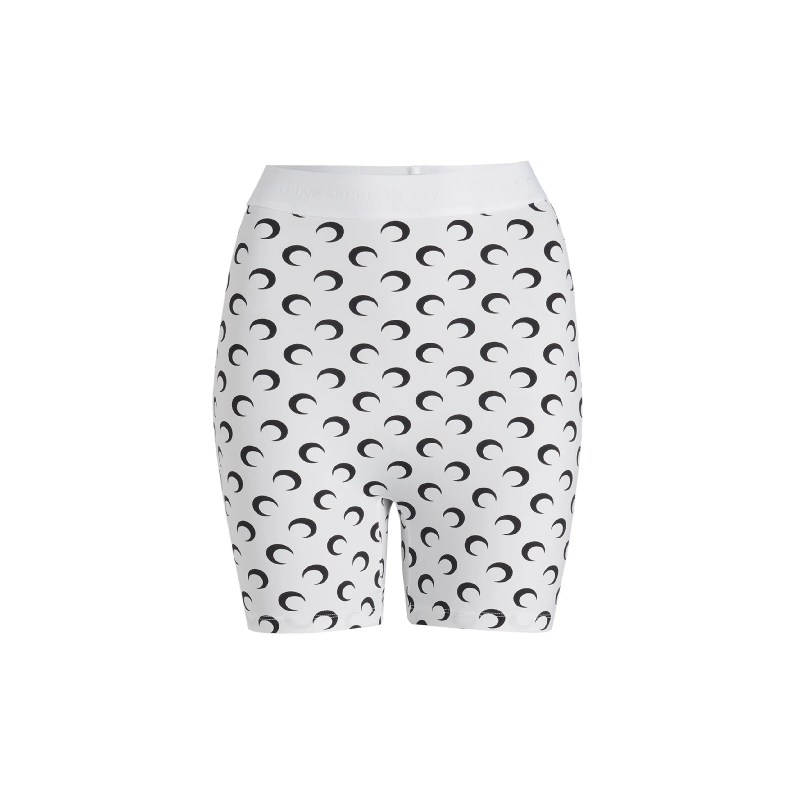 Moon Printed Jersey Biker Shorts (Optical White)