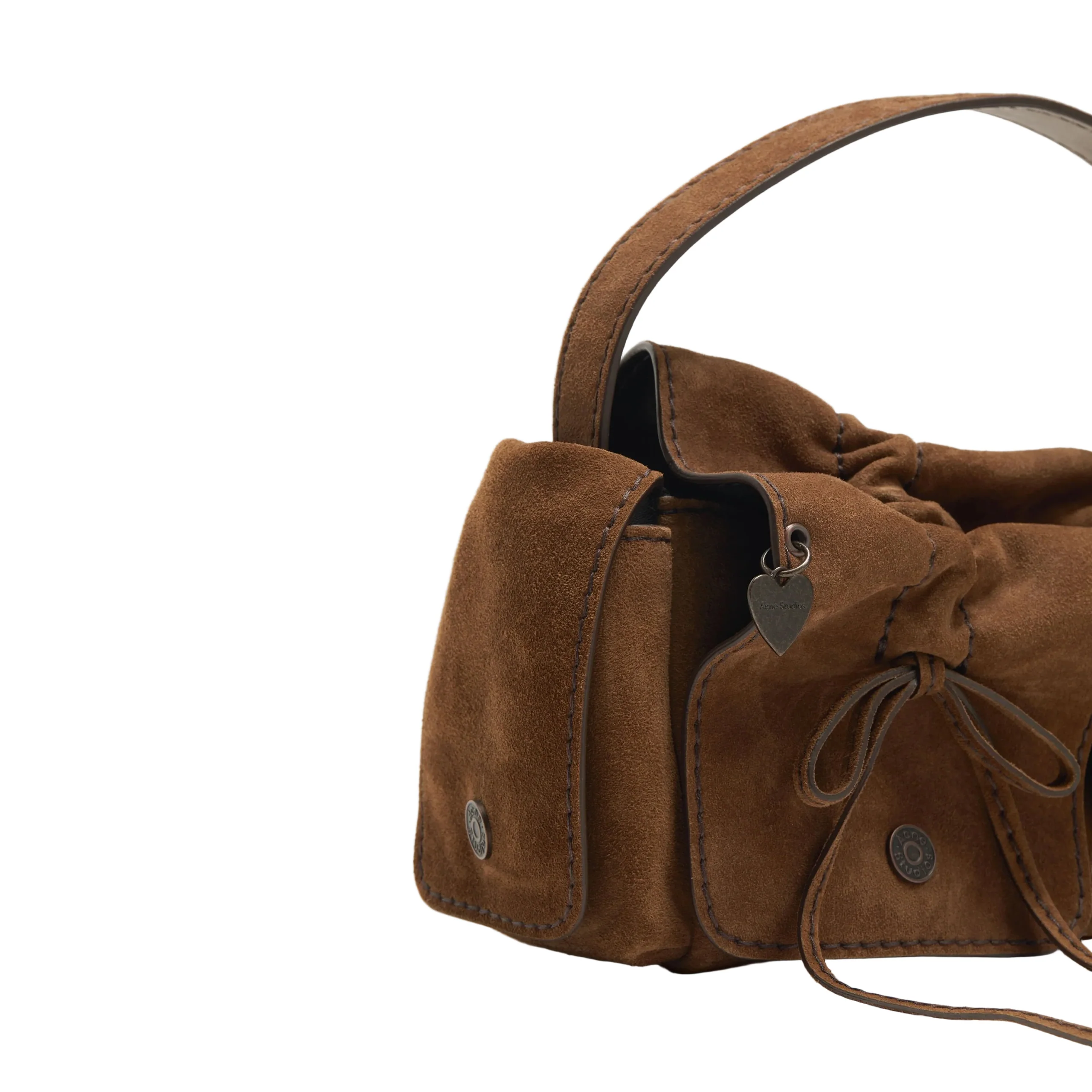 Multipocket Suede Shoulder Bag (Cognac Brown) - Image 3