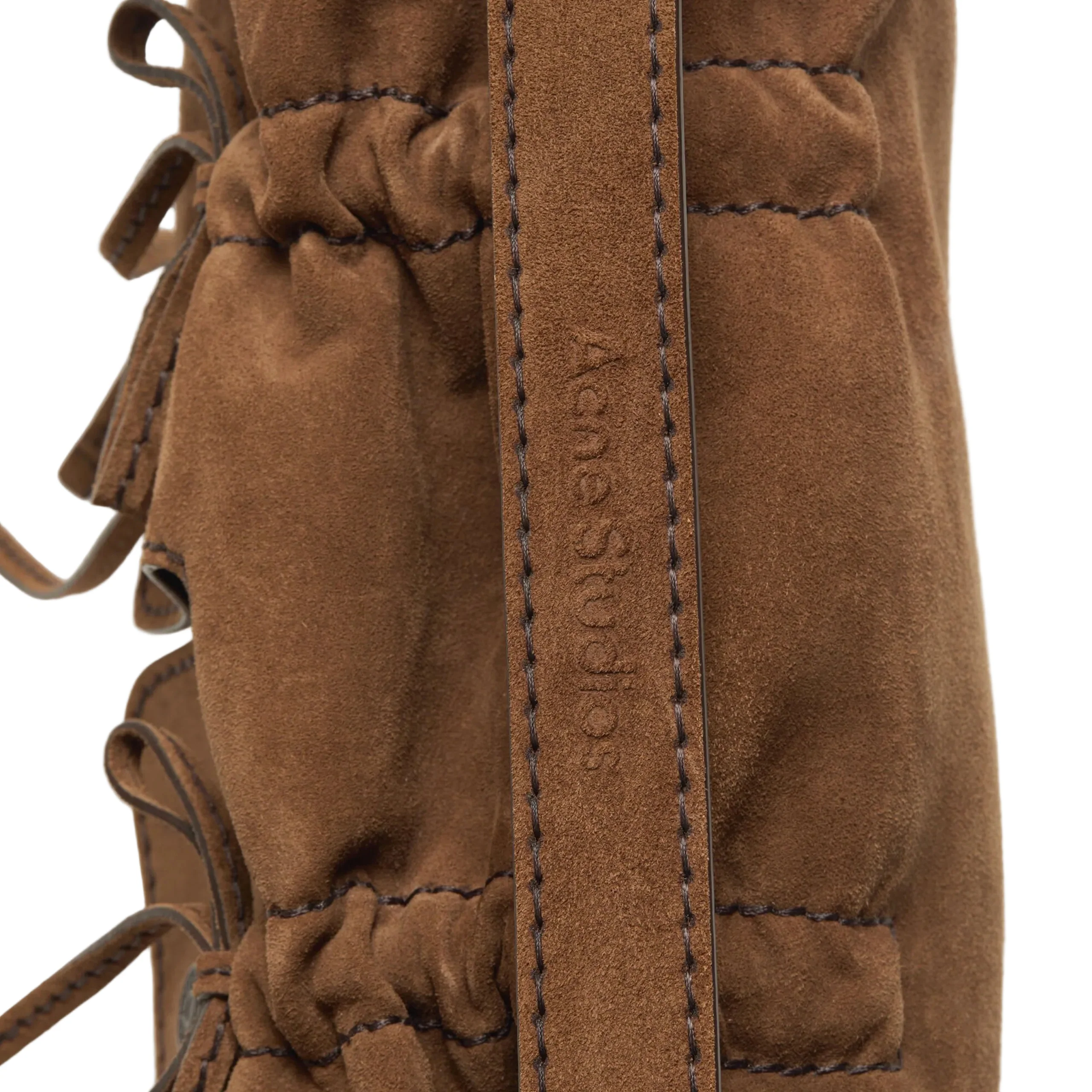 Multipocket Suede Shoulder Bag (Cognac Brown) - Image 4