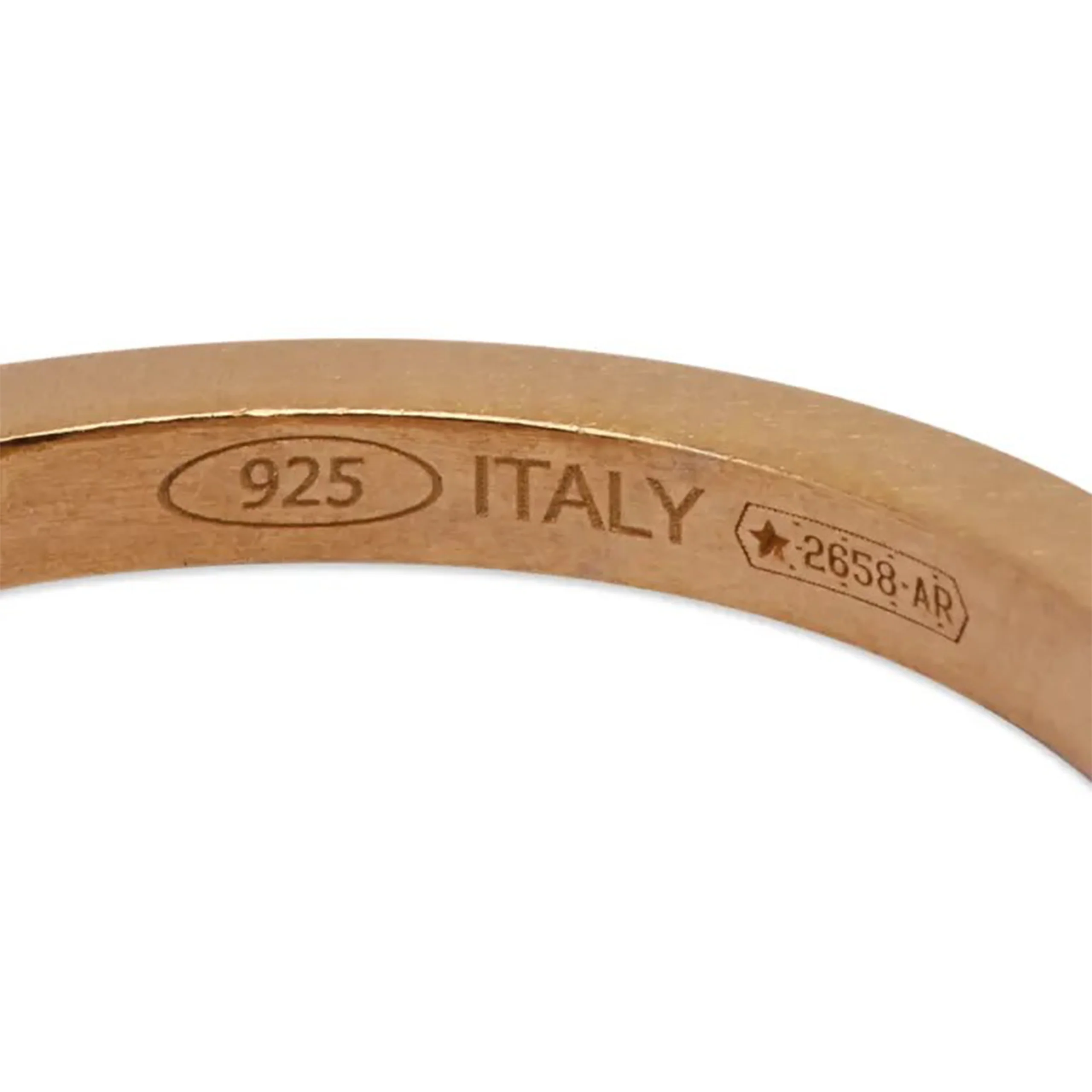 Numerical Ring 2mm (Yellow Gold Plating Burattato) - Image 3