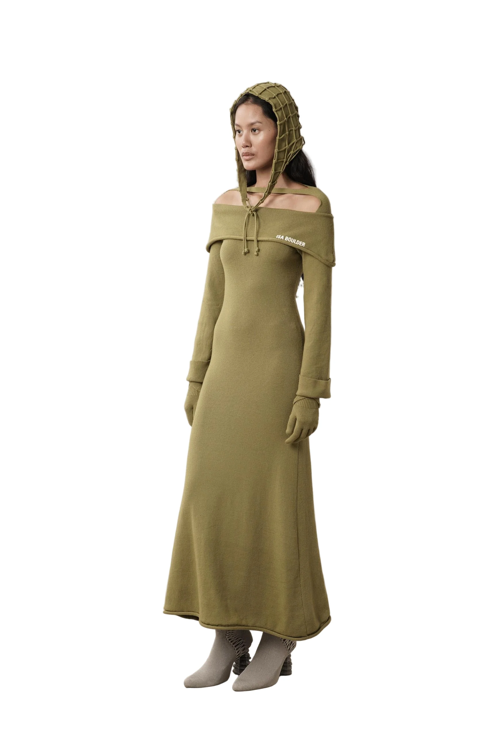 Off-Shoulders Roll Dress (Mint) - Image 2
