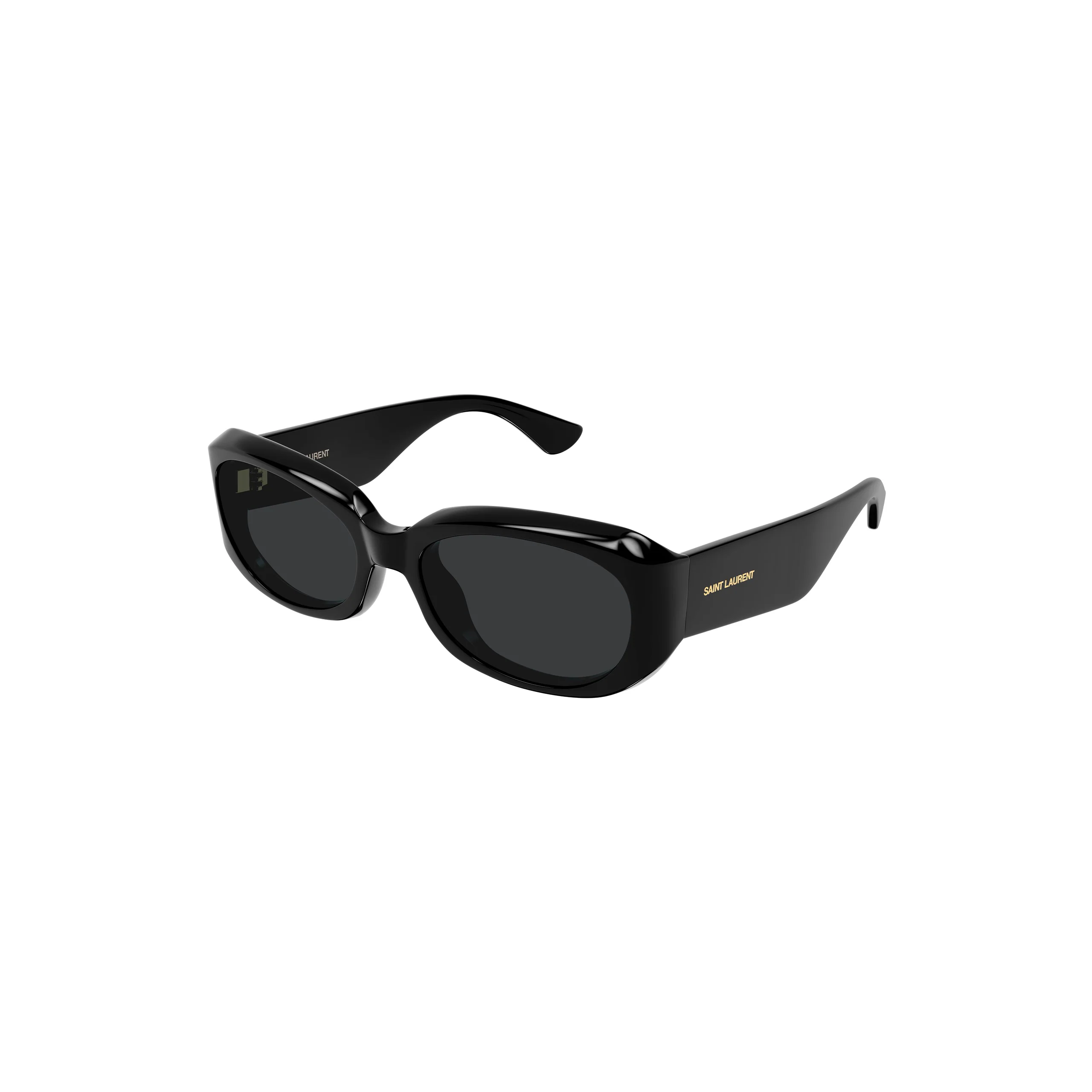 Oval Sunglasses With Injection Frames (Black) - Image 3