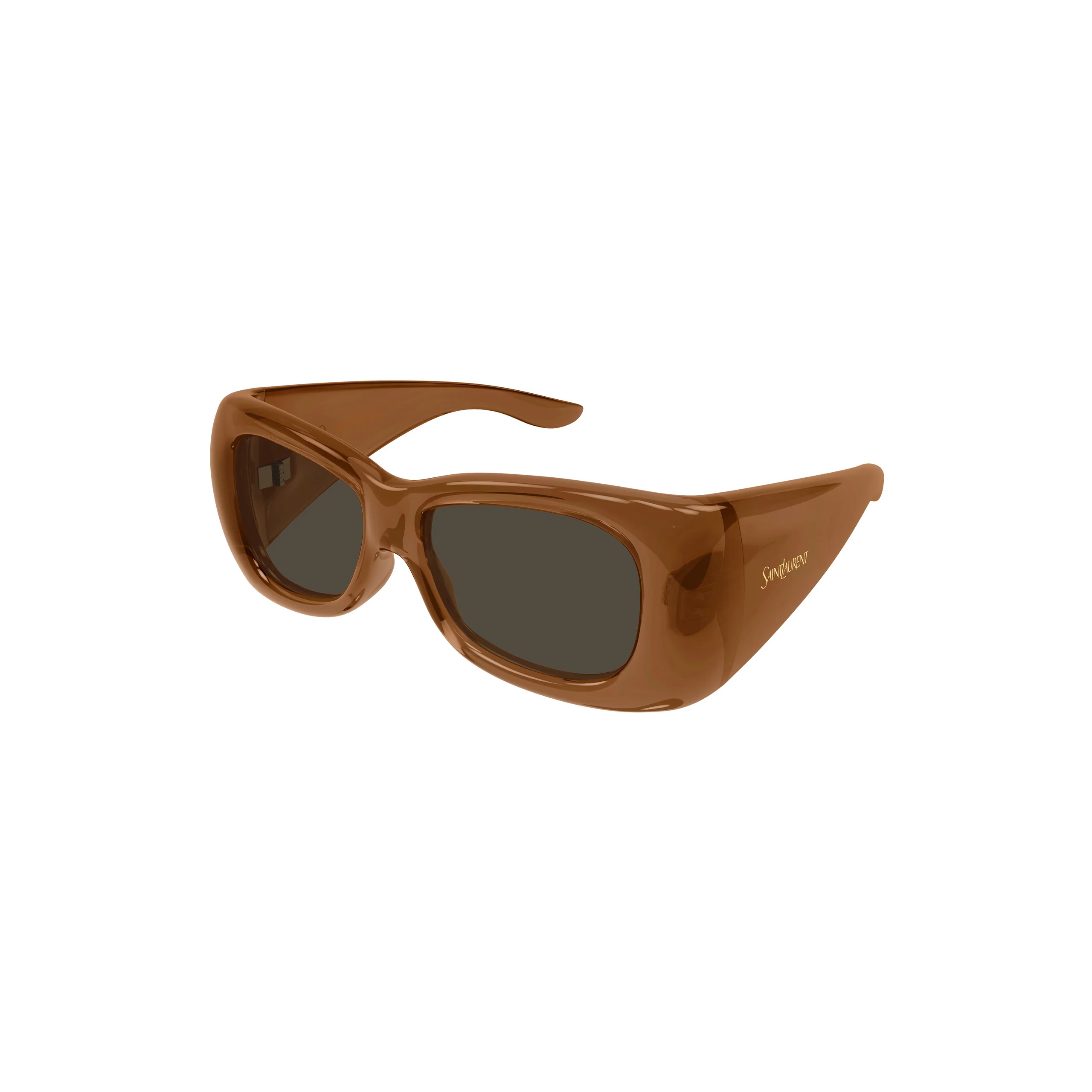 Oversized Pillowed Sunglasses (Brown) - Image 3