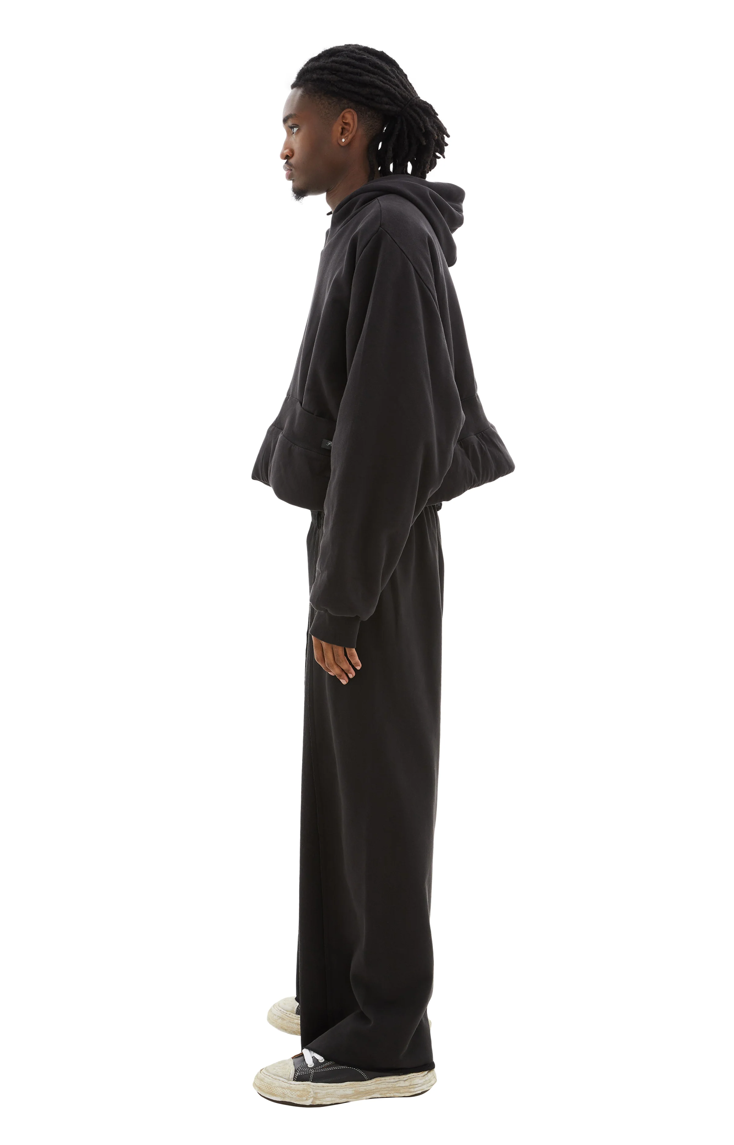 Padded Hoodie (Black) - Image 3