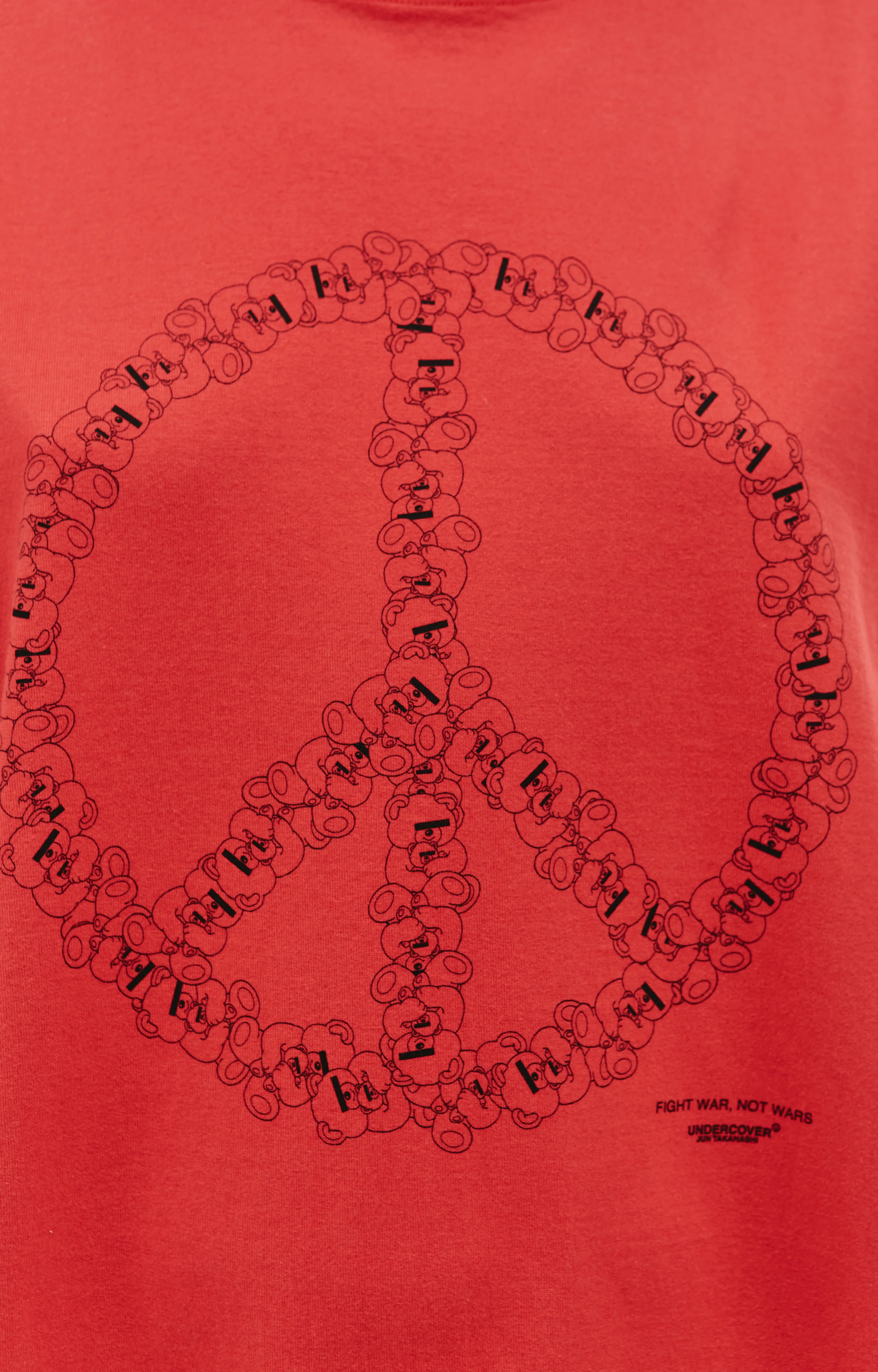 Peace Sign T-shirt in Red - Image 3