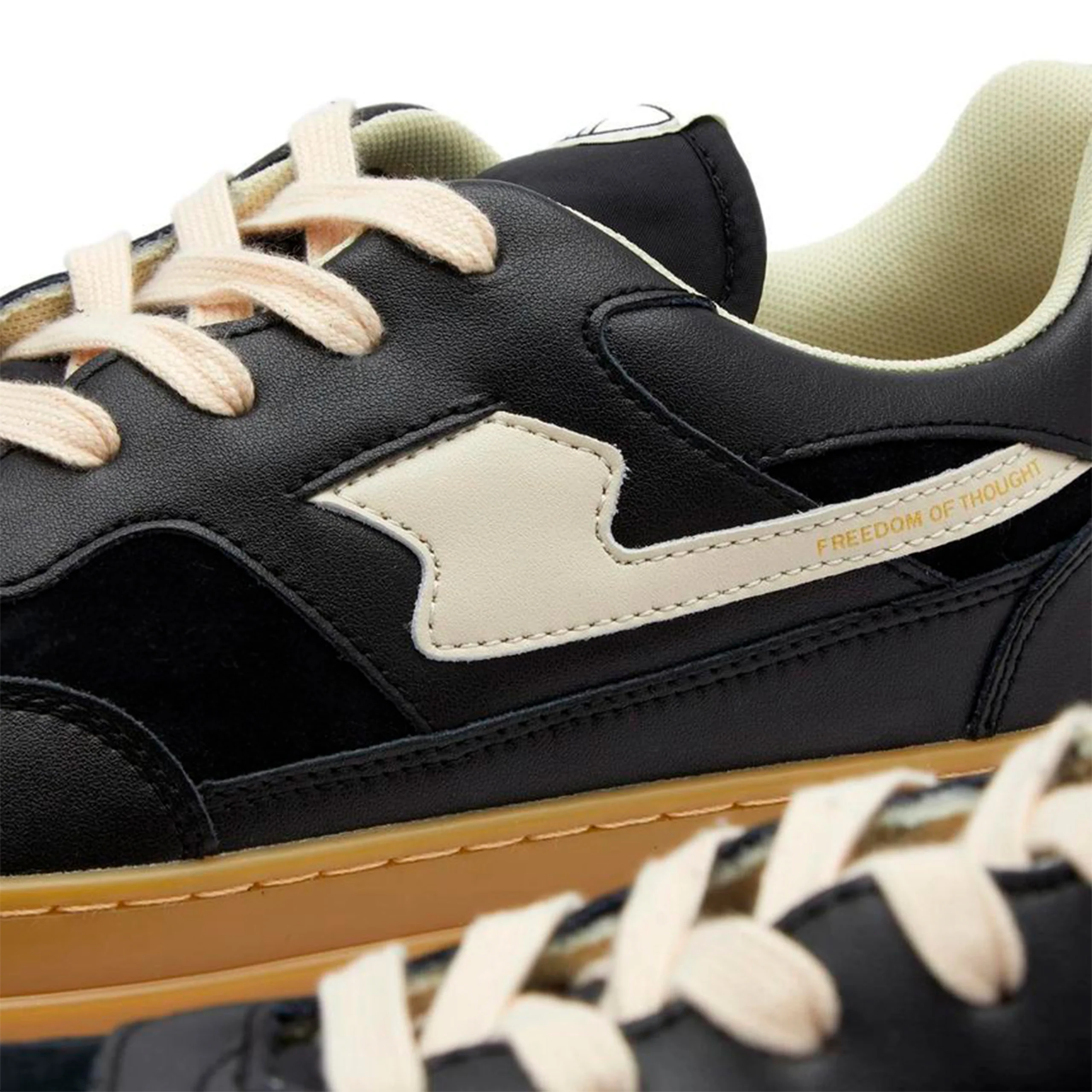 Pearl S-Strike Leather Mix Sneaker (Black/Gum) - Image 4